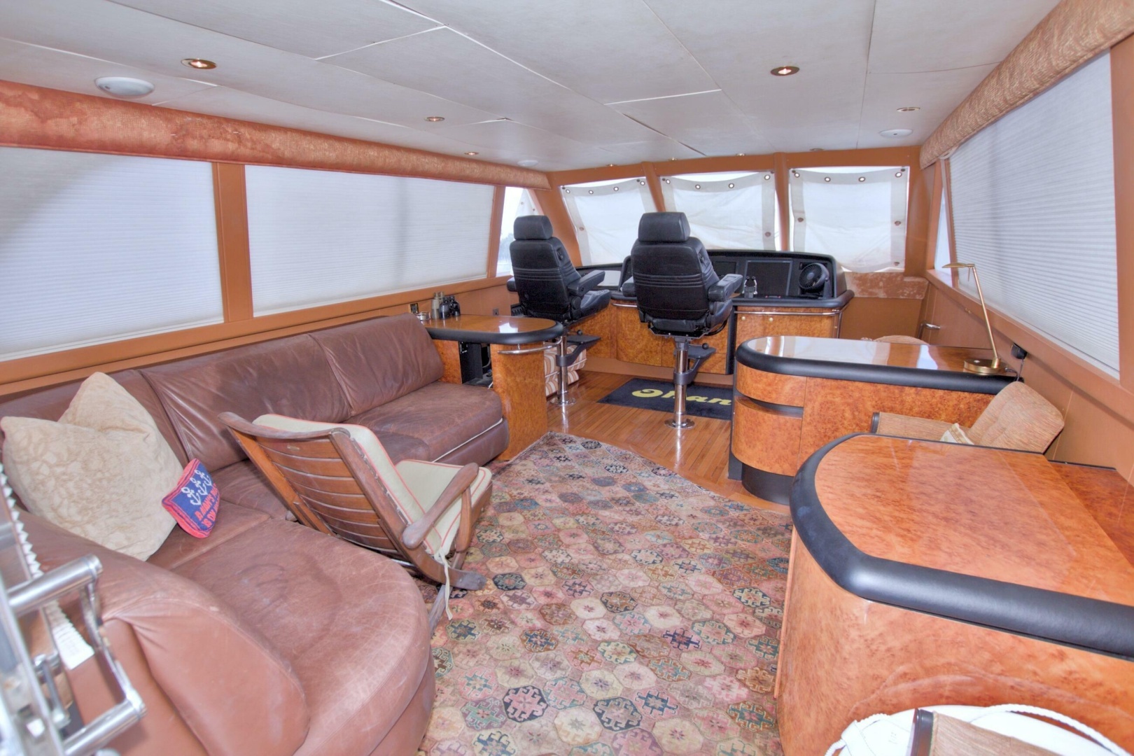 1998 Lazzara Yachts 76 Skylounge Grand Salon - Image 68