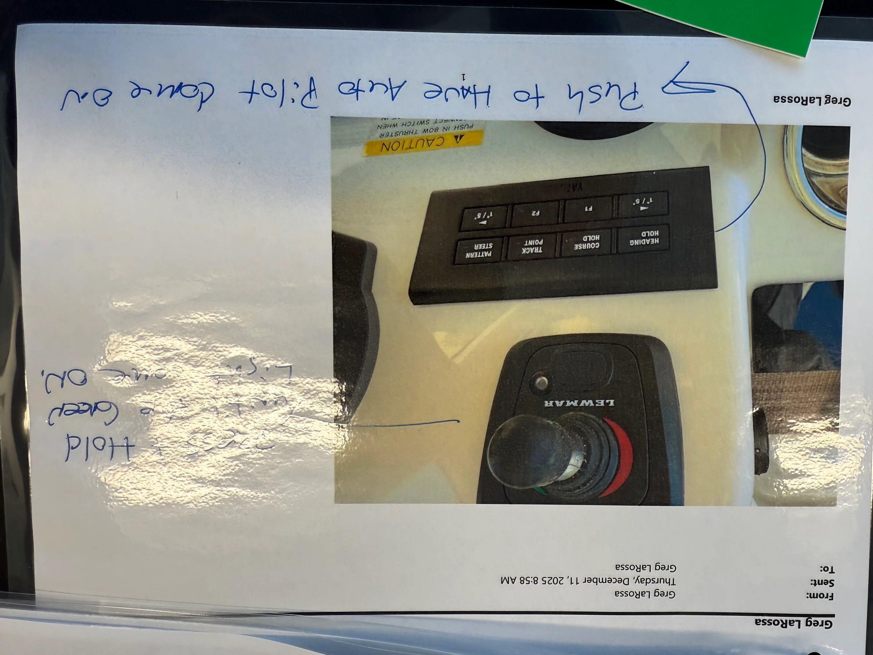 Control console of a 2002 Grady-White Marlin 300 boat.