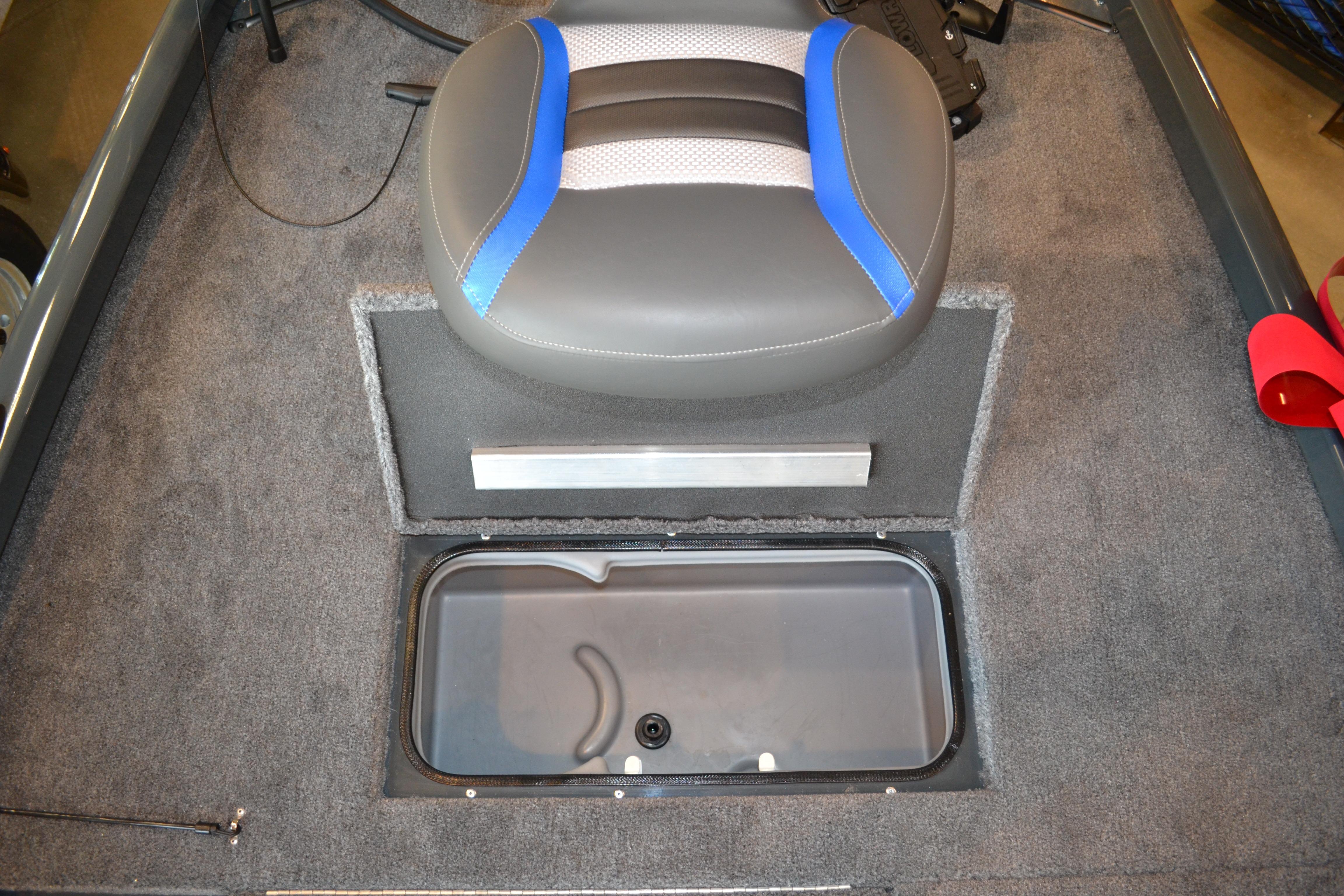 2026 Ranger RT178C boat interior with seat and storage compartment.
