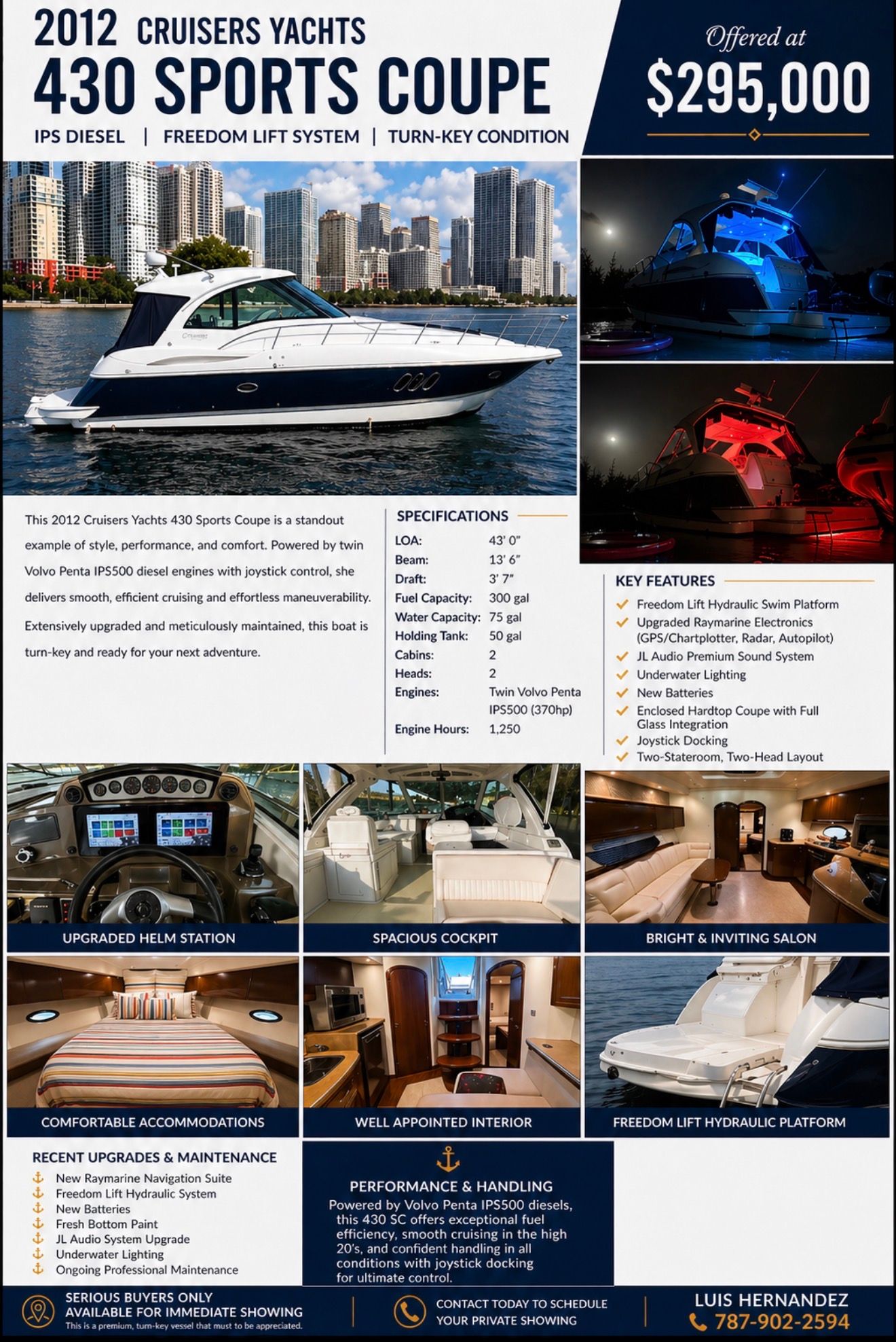 2012 Cruisers Yachts 430 Sports Coupe