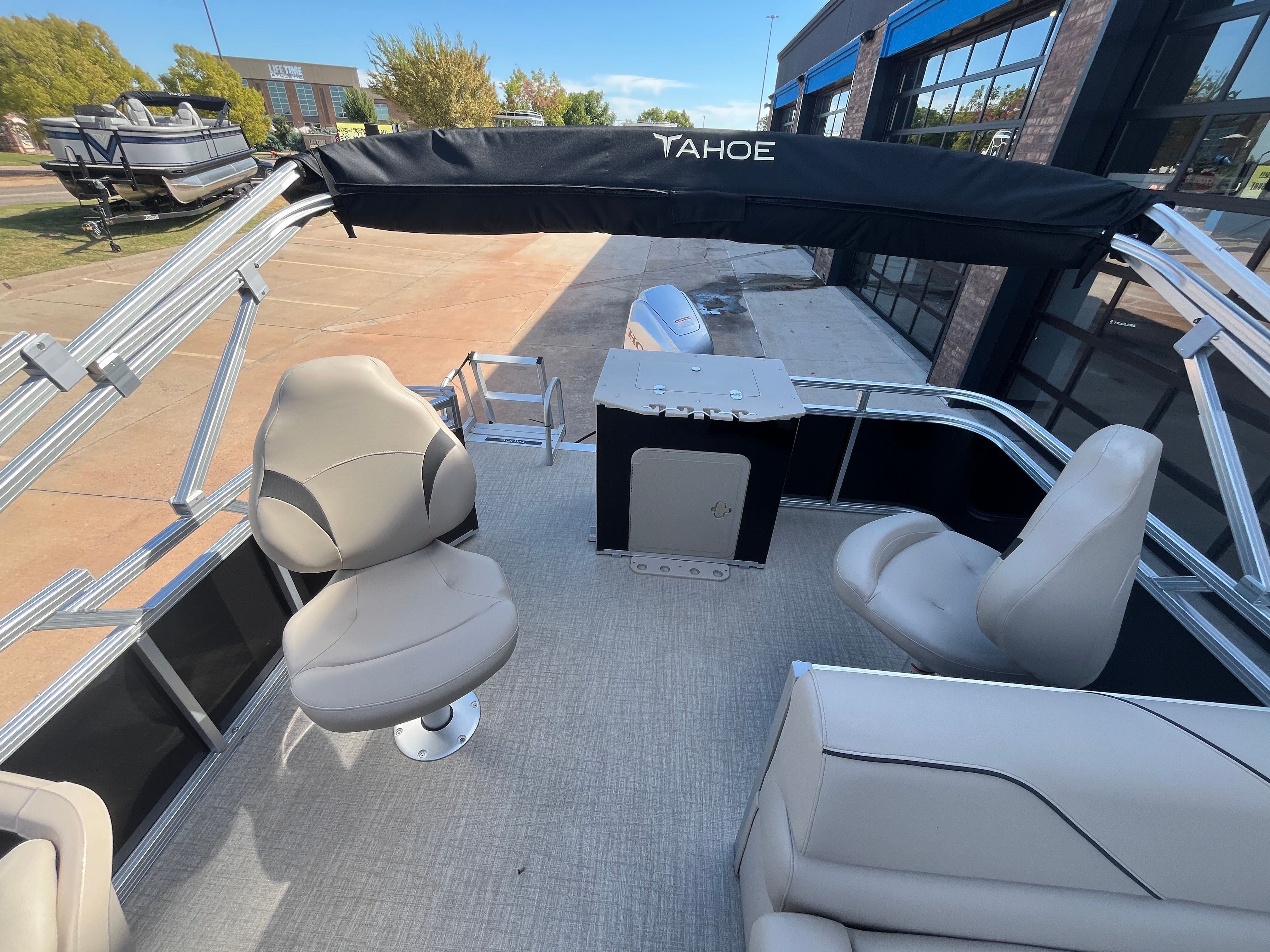 Interior of the 2026 Tahoe 1925 Sport Rear Fish boat.