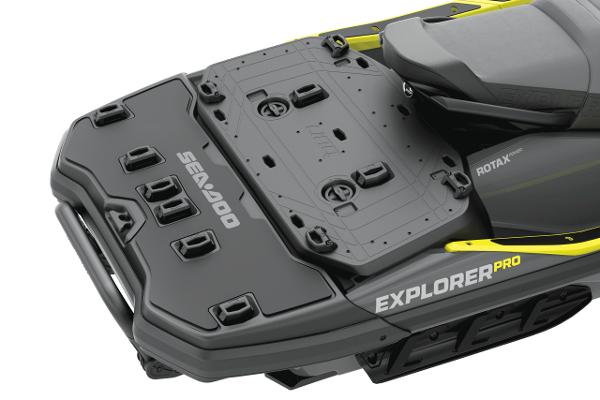Manufacturer Provided Image: 2026 Sea-Doo Explorer Pro 230 rear deck, featuring durable design and ample storage space.