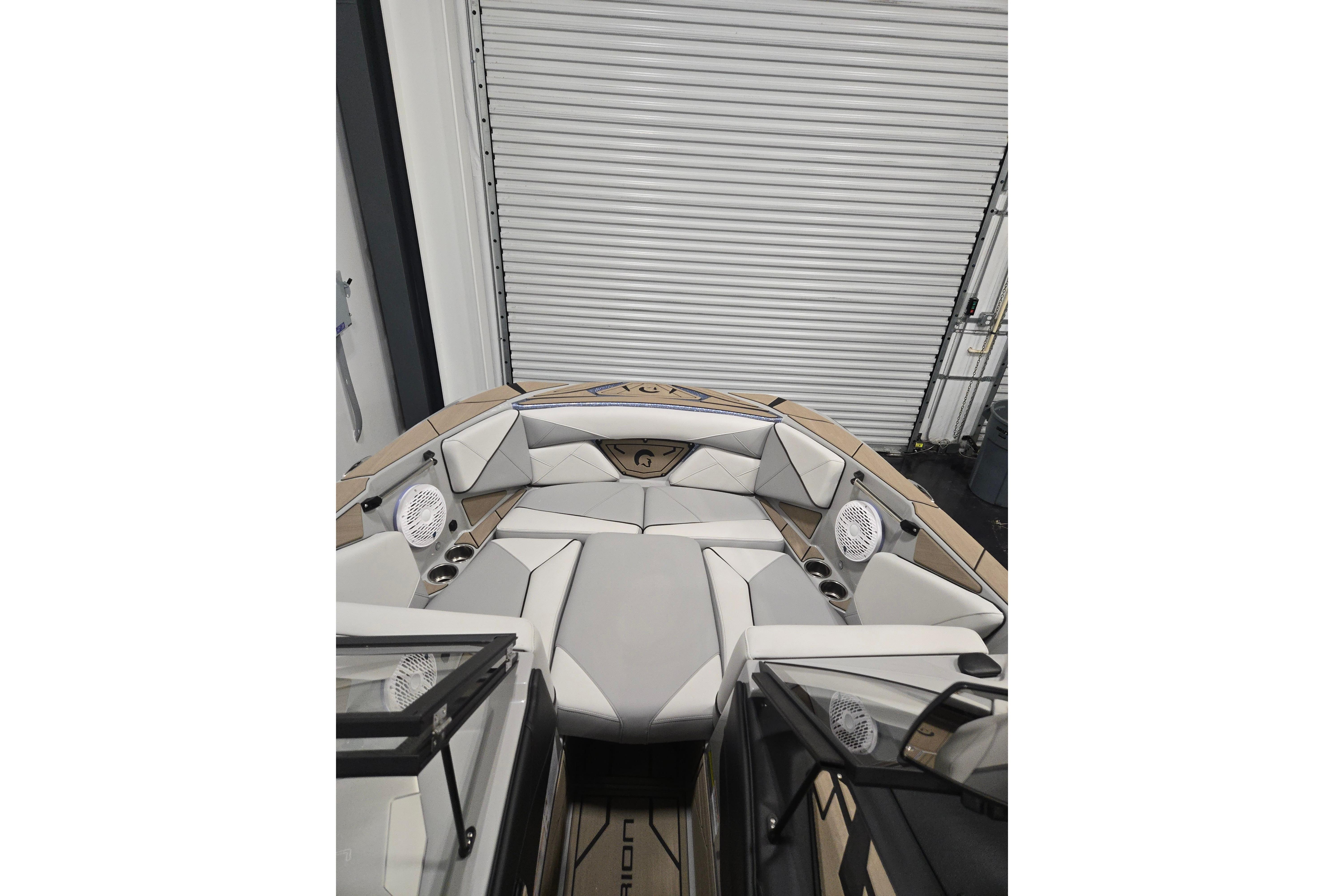2026 Centurion Nv243 boat interior with sleek seating and modern design.