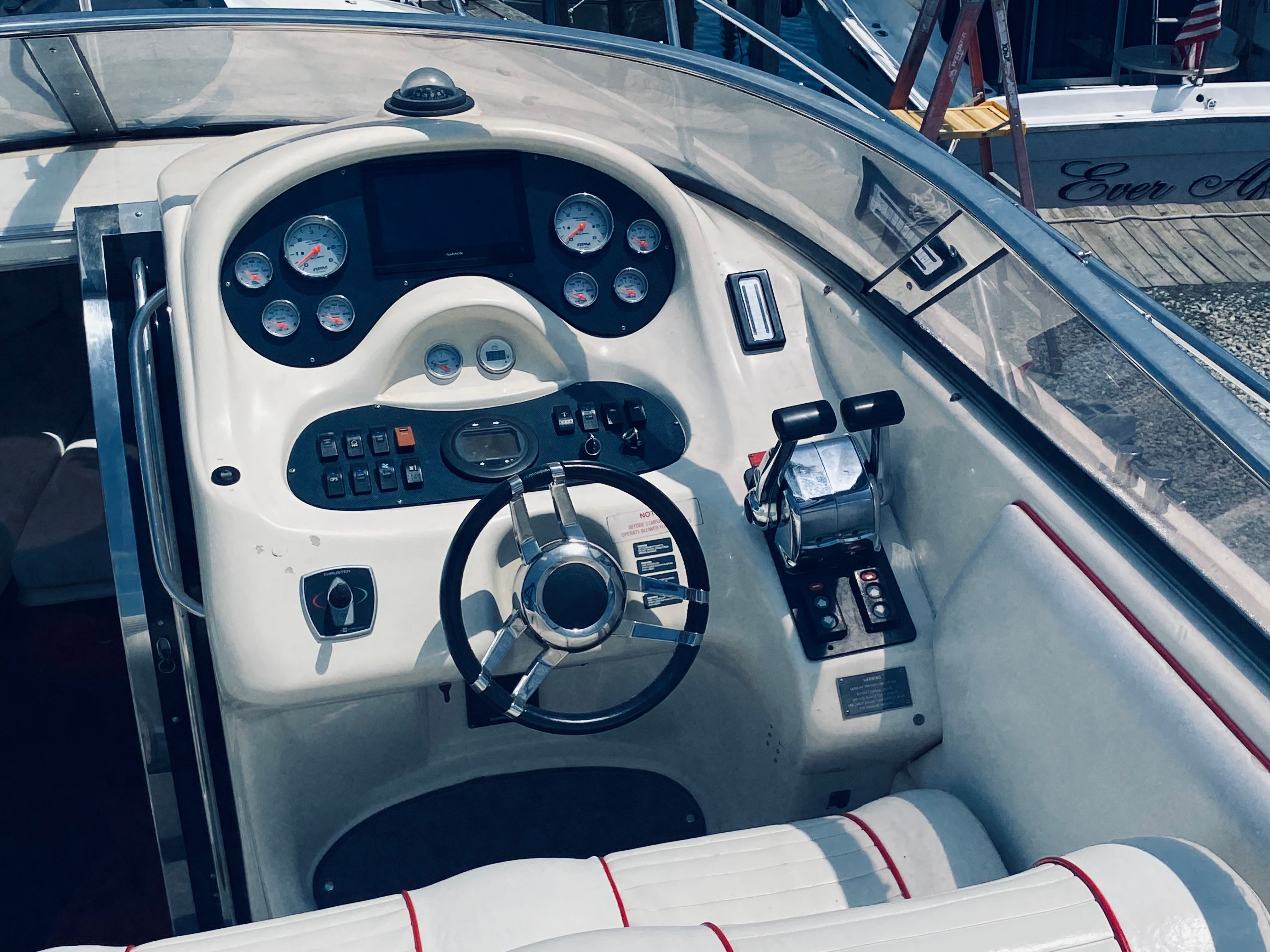 Cockpit of a 1994 Sunseeker Hawk 31 boat.
