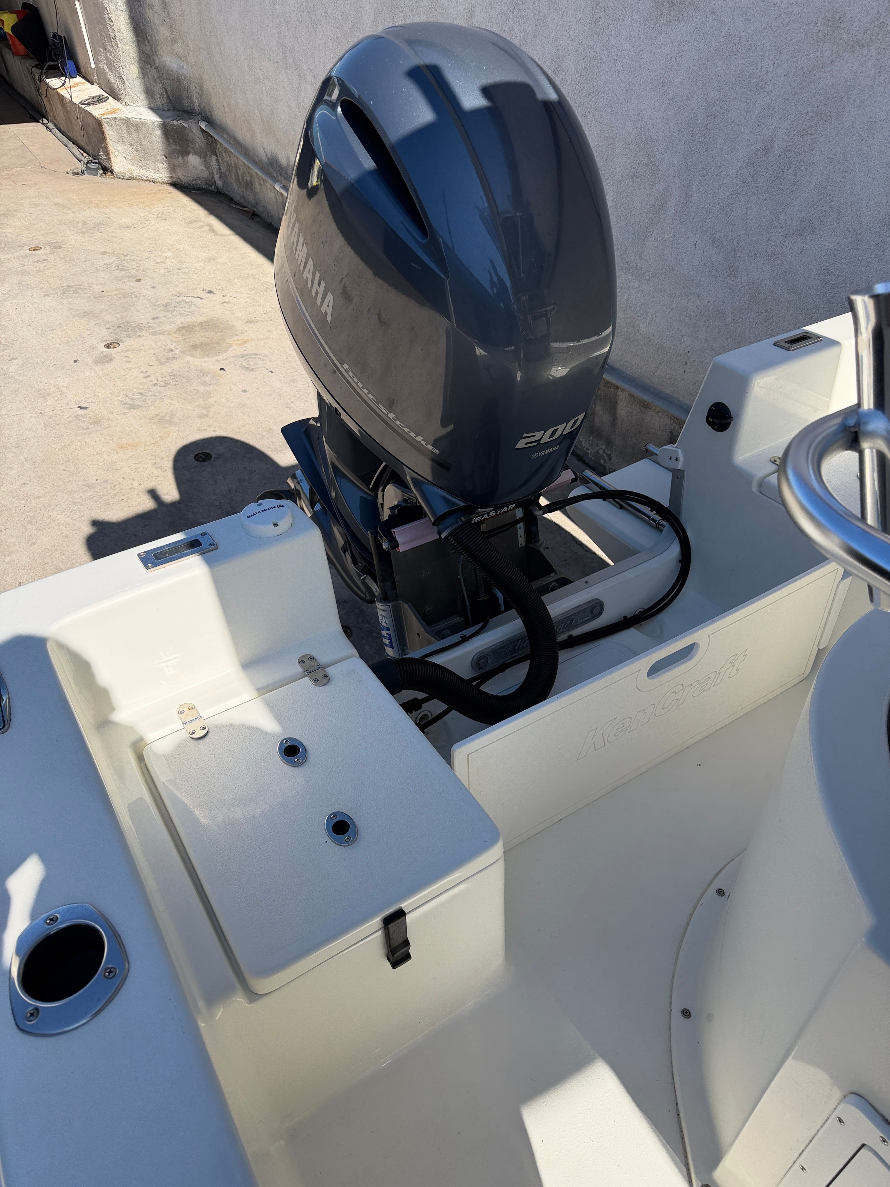 KenCraft Challenger 2021 with Yamaha 200 HP outboard motor.