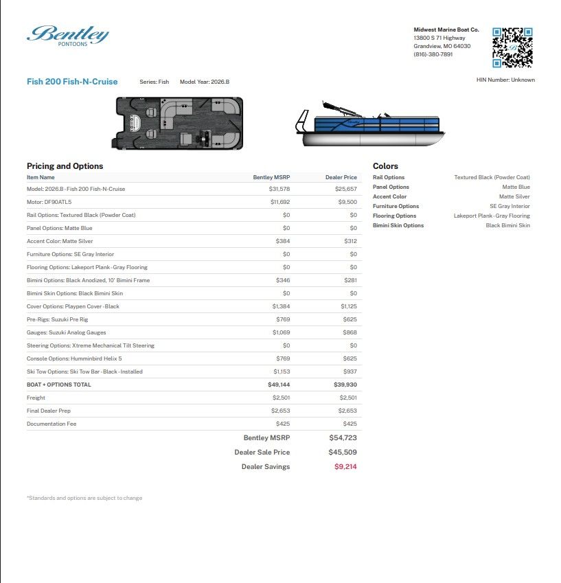2027 Bentley Pontoons 200 FNC - 2