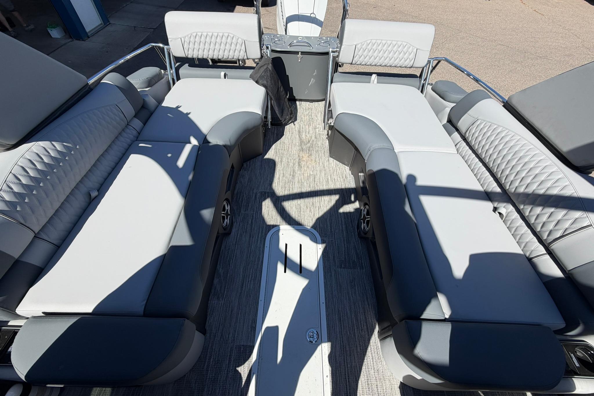 2026 Avalon Excalibur LTD Quad Lounge interior with luxurious seating and modern design.