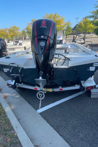 2024 Ranger RB200 boat on trailer in parking lot.