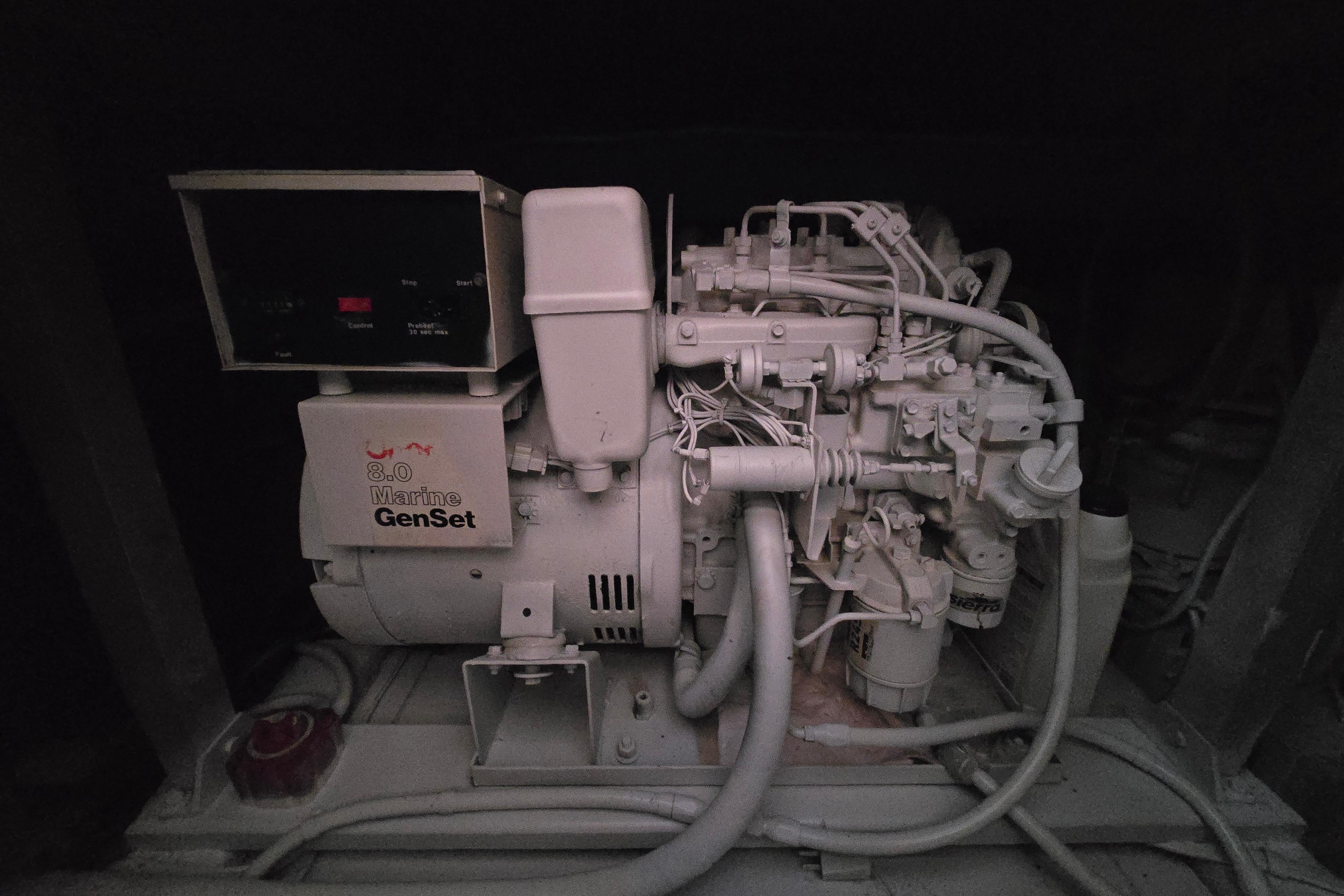 8.0 Marine GenSet engine in a 1988 Post 46 Convertible boat.