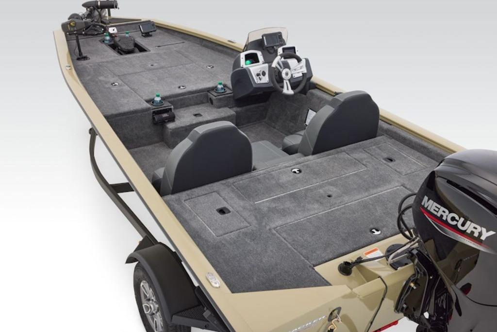 2026 Tracker Pro Team 175 boat with Mercury engine, spacious interior, and modern controls.