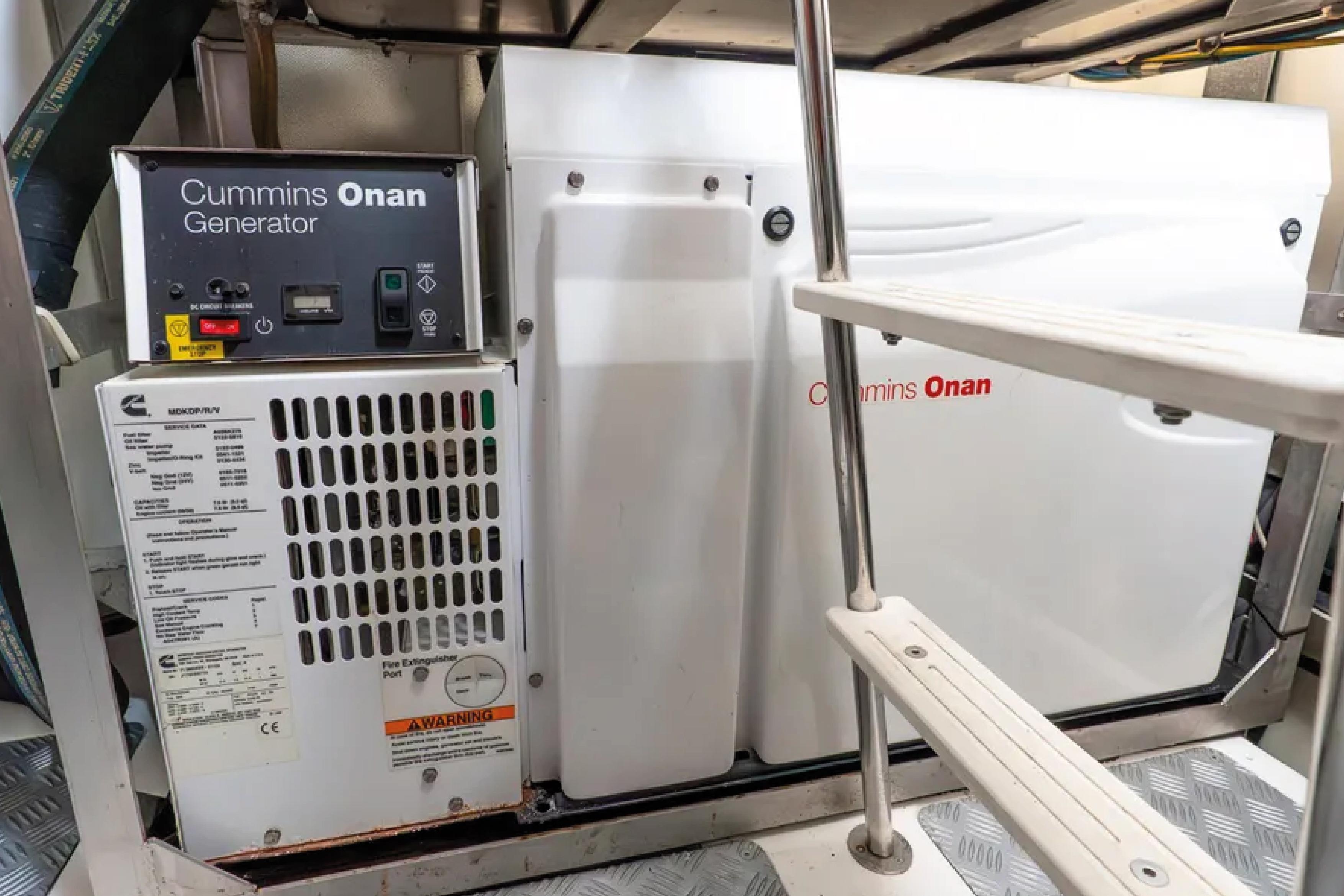 Cummins Onan generator in 2019 Azimut S7 yacht engine room.