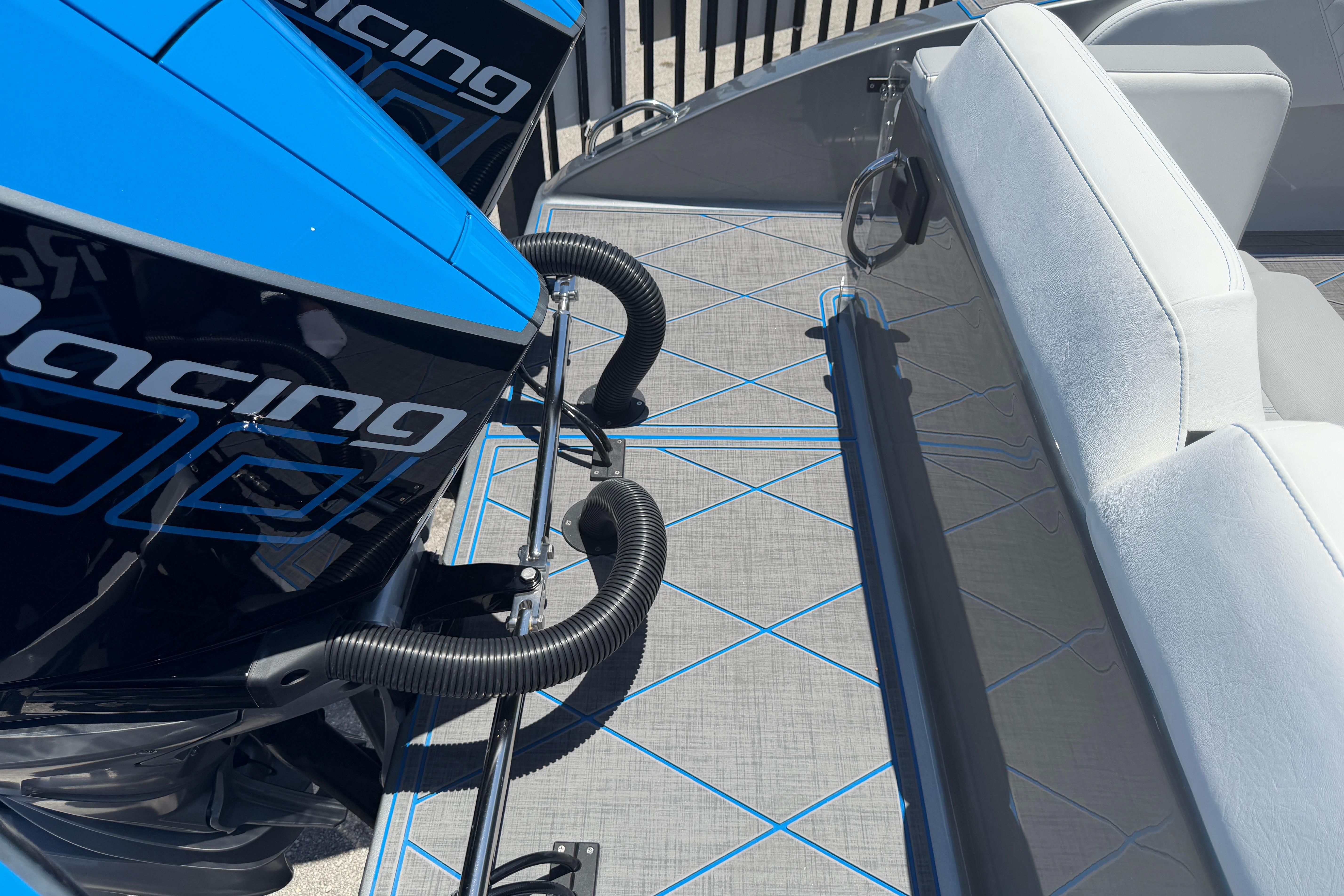 2027 Statement 350 Open boat with sleek design and powerful engines.