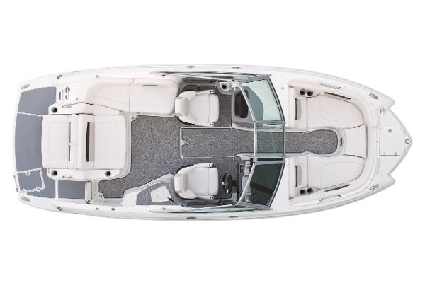 Manufacturer Provided Image: Top view of 2018 Chaparral 224 Sunesta boat interior layout.