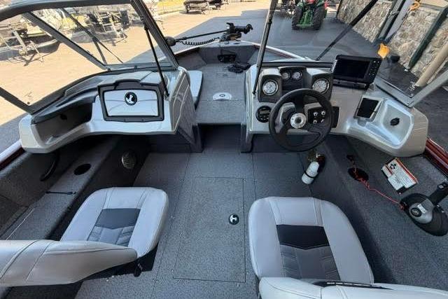 2017 Tracker Pro Guide V-175 Combo boat interior with dual seats and modern dashboard.