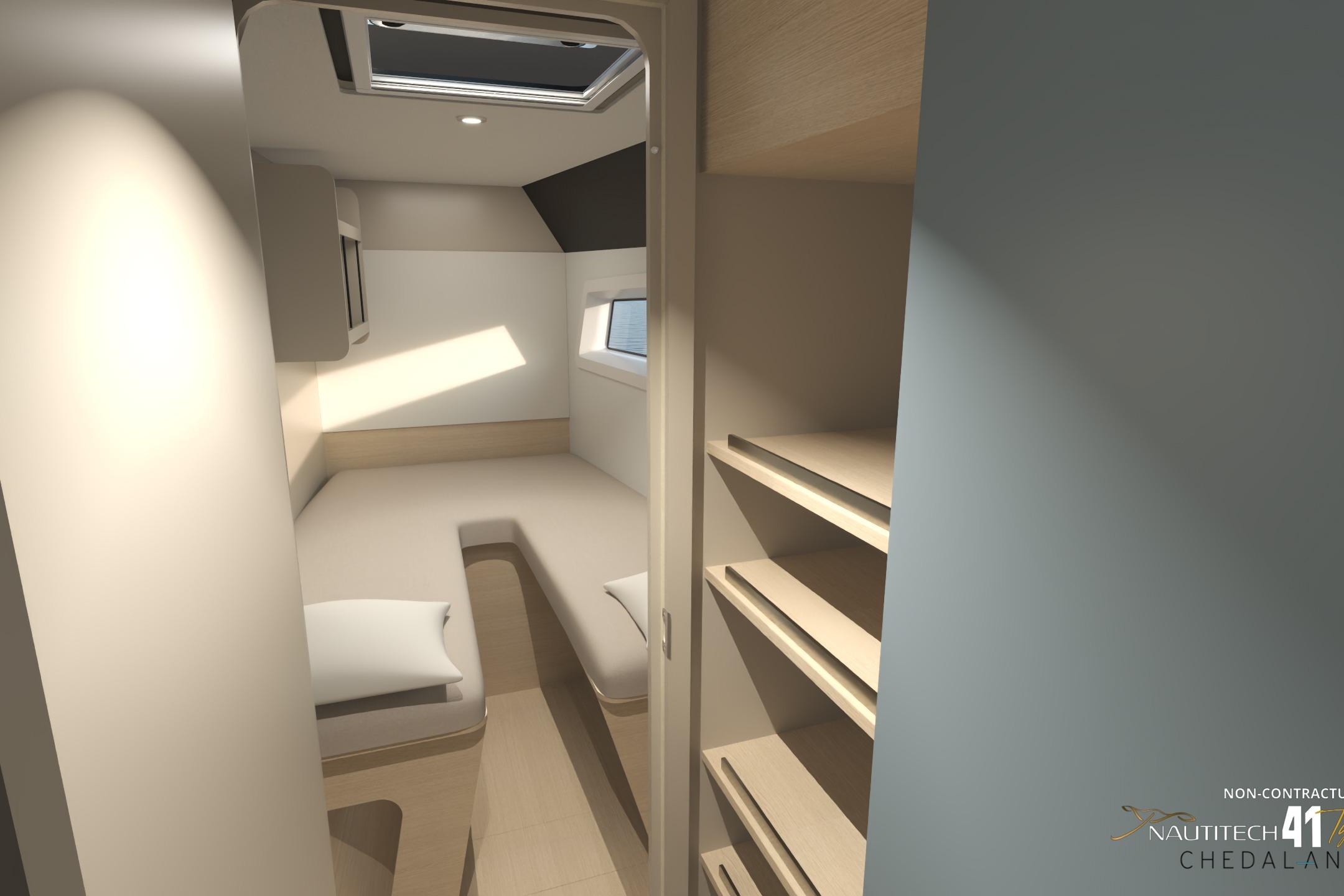 Interior of Nautitech 41 Type S yacht, year 2026.