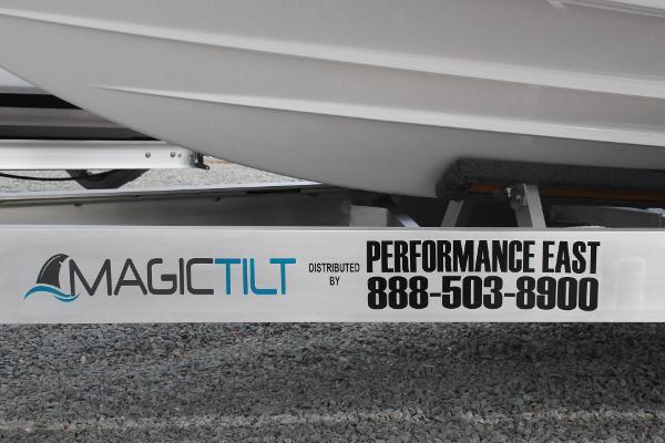 Magic Tilt boat trailer for 2023 Scarab 255 Open ID, distributed by Performance East.