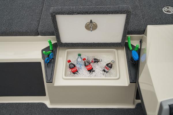 Manufacturer Provided Image: Cooler with drinks and ice on a 2026 Ranger Z185 boat.