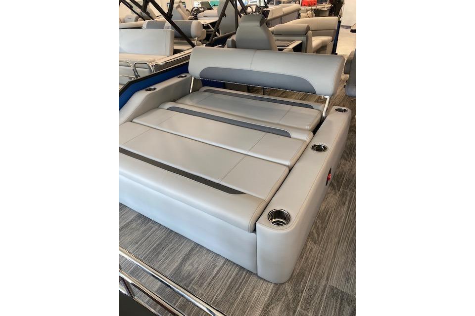 2026 Bentley Pontoons Legacy 223 Swingback with luxurious seating and modern design.