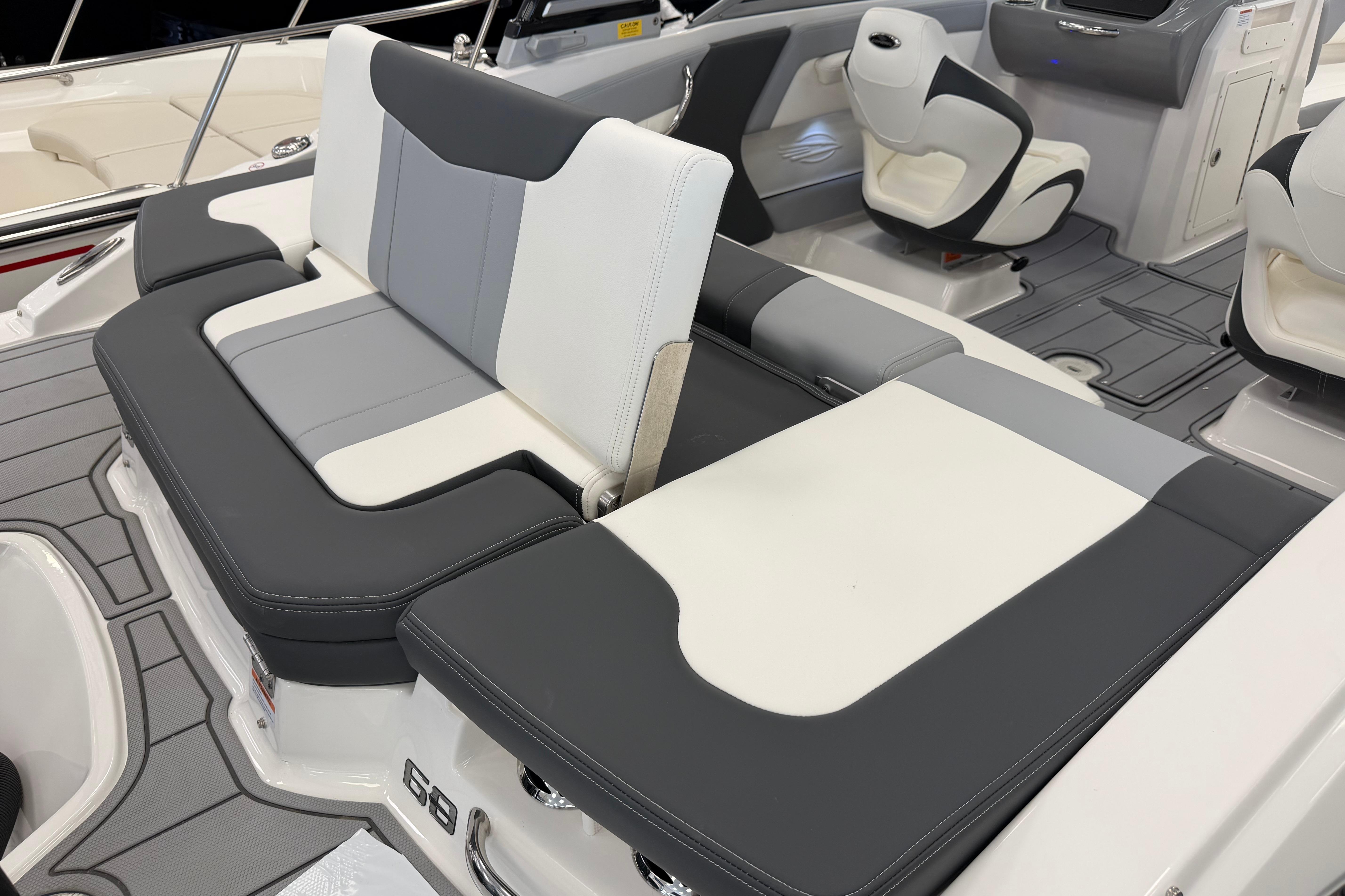 2025 Chaparral 21 SSi OB boat interior with stylish seating and modern design.