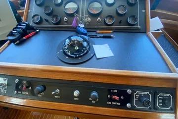 1982 C @ L Sea Ranger control panel with compass and gauges.