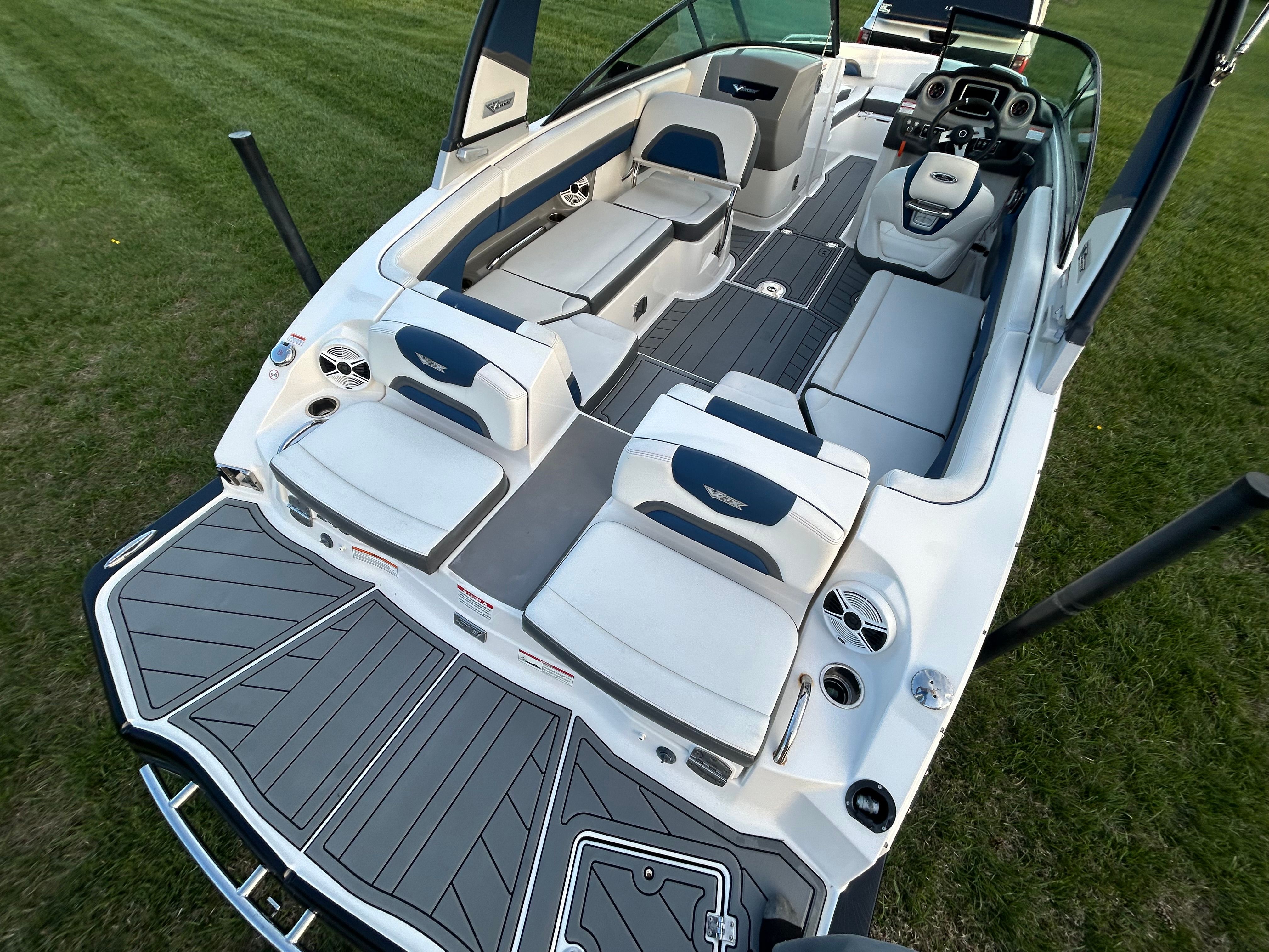 Interior view of 2015 Chaparral Vortex 243 VRX boat.