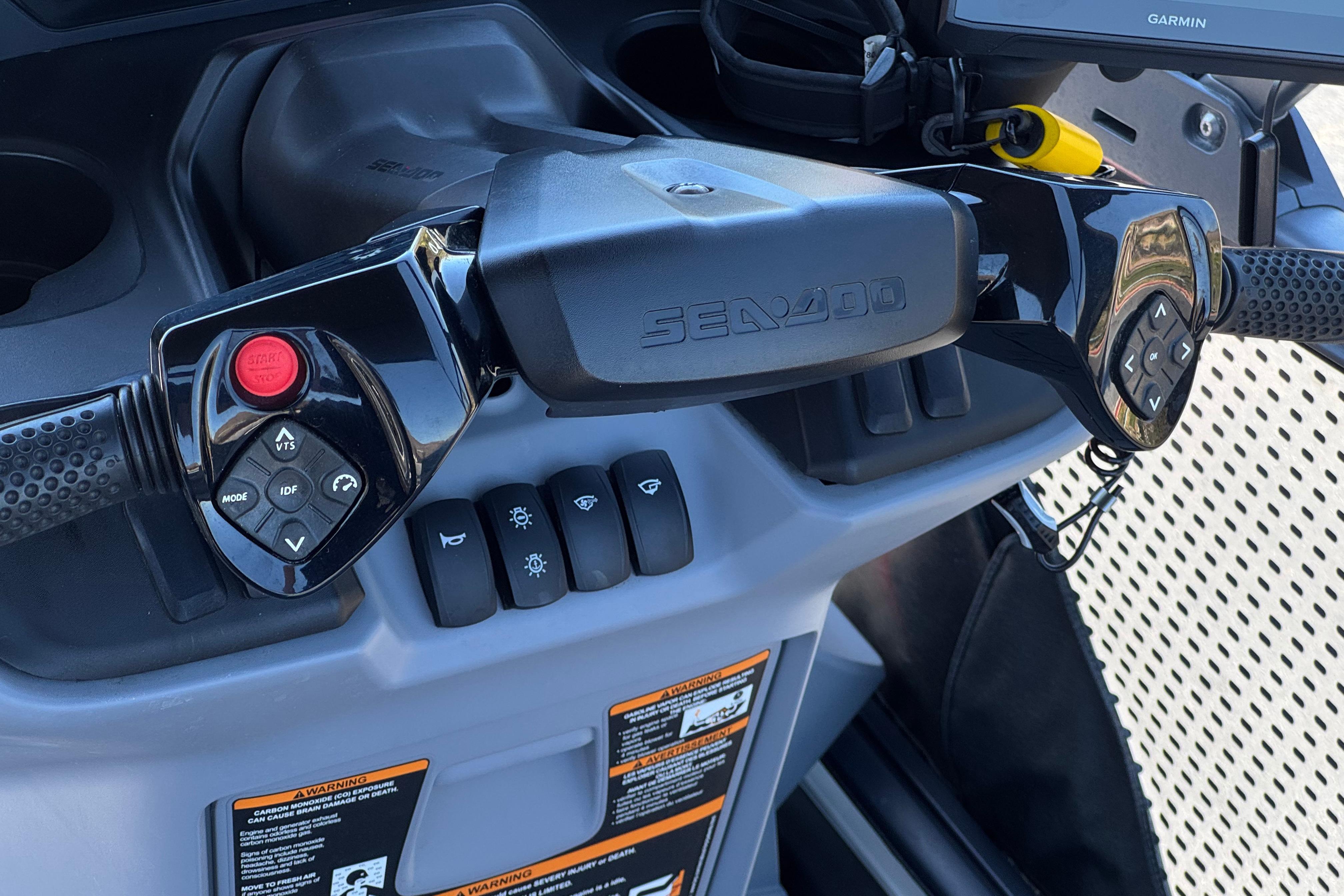 2024 Sea-Doo Switch Compact dashboard with controls and Garmin display.