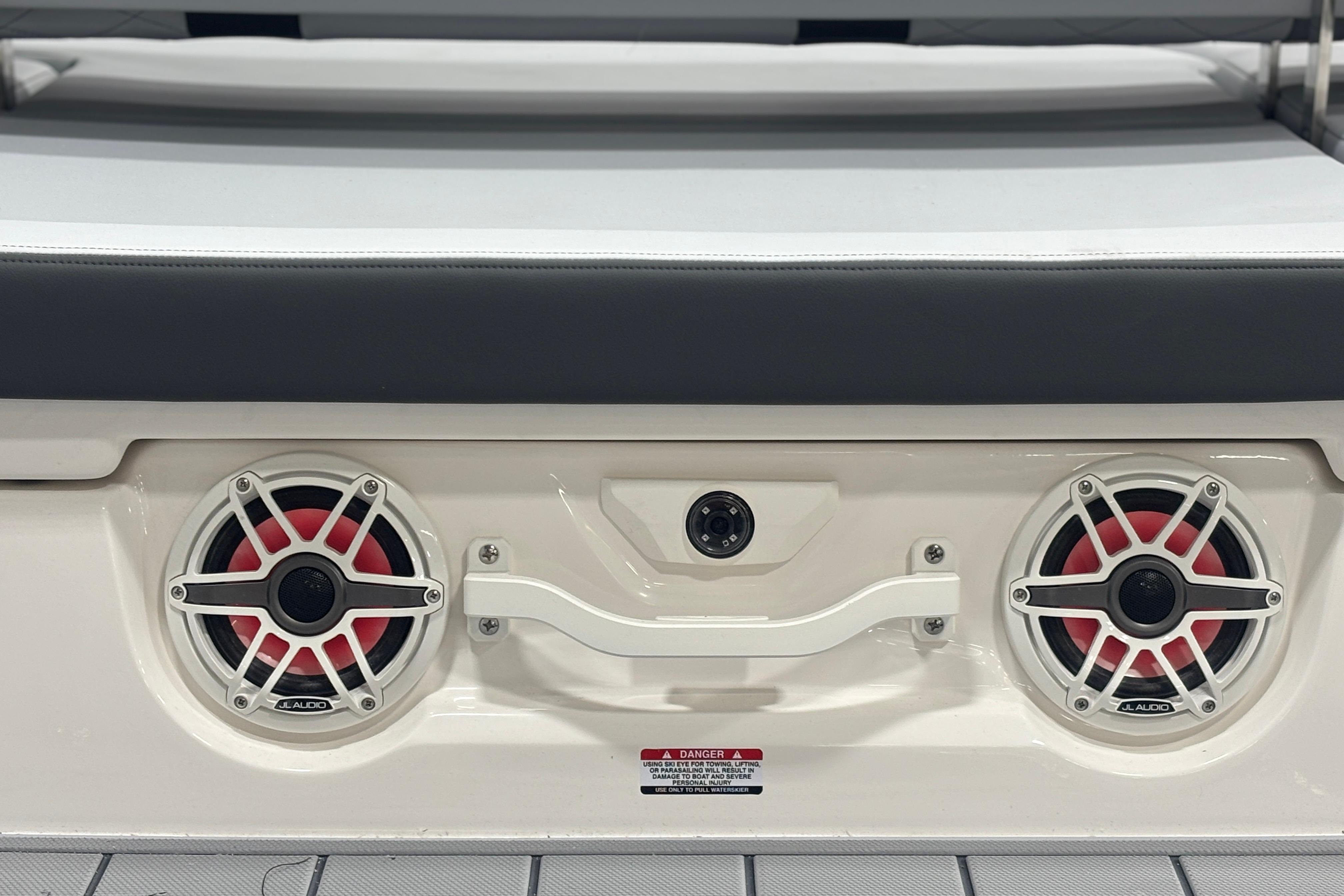 2026 Chaparral SSX 30 boat speakers and seating detail.