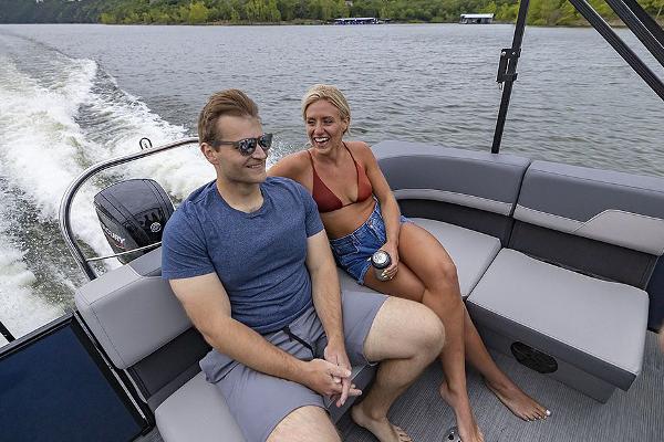 Manufacturer Provided Image: Couple enjoying a ride on a 2025 Lowe LS 190 boat.