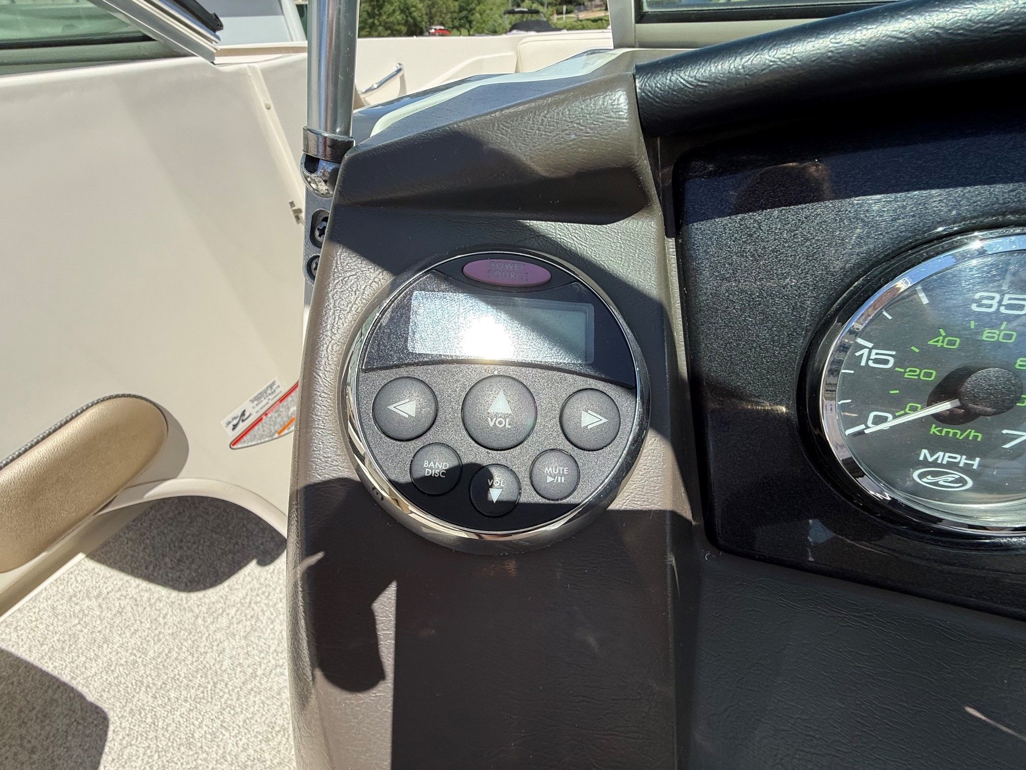 Dashboard of a 2007 Sea Ray 230 Select boat.