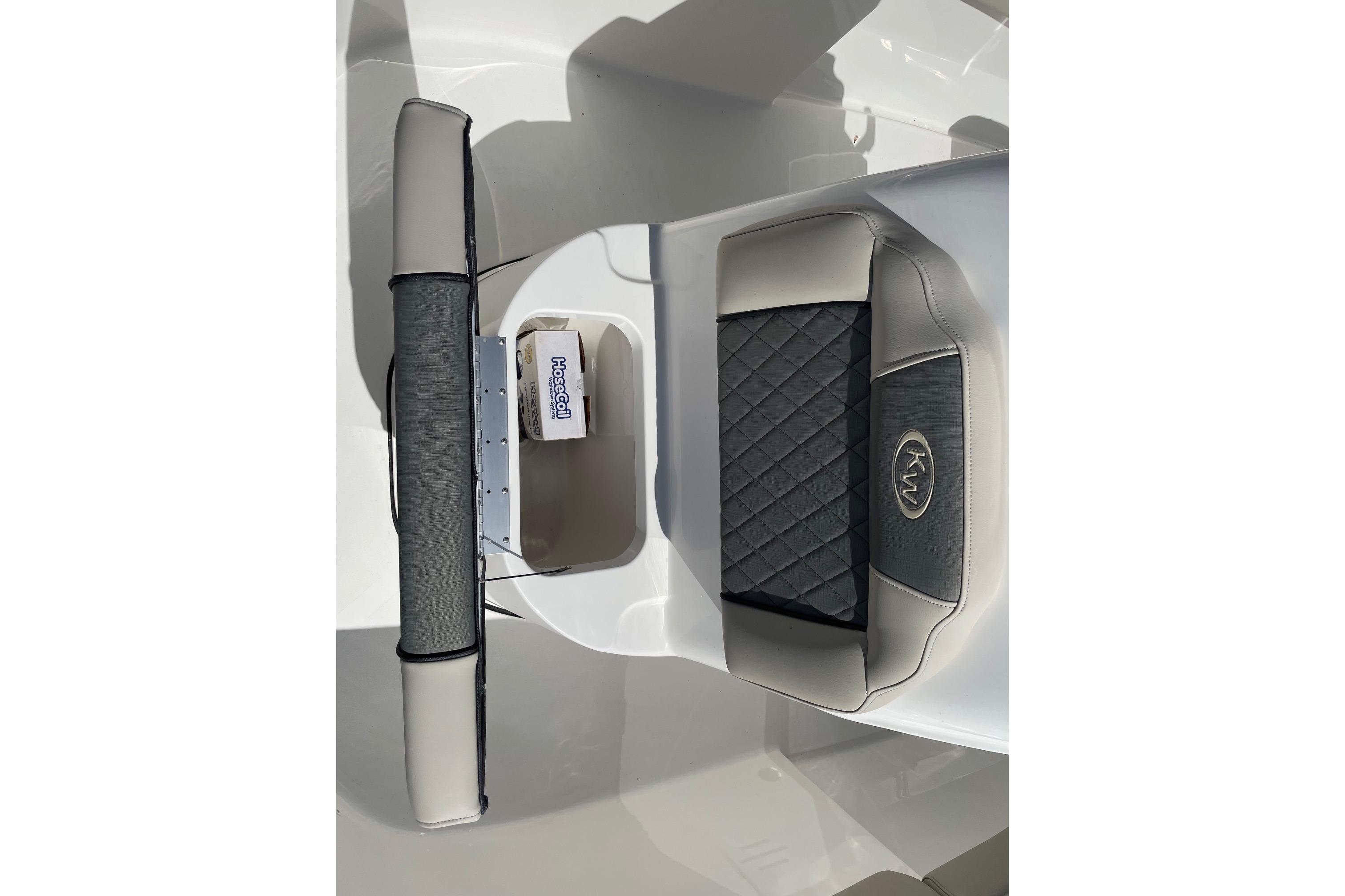 2026 Key West 203 FS boat seat with quilted design and KW logo.