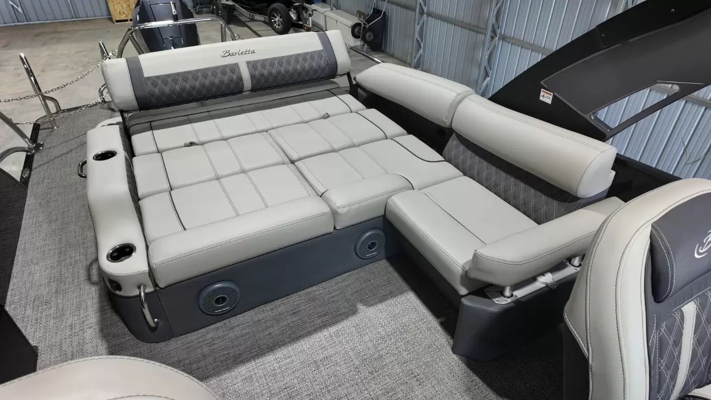 Interior of 2024 Barletta LEGGERA R26UCA with luxurious seating.