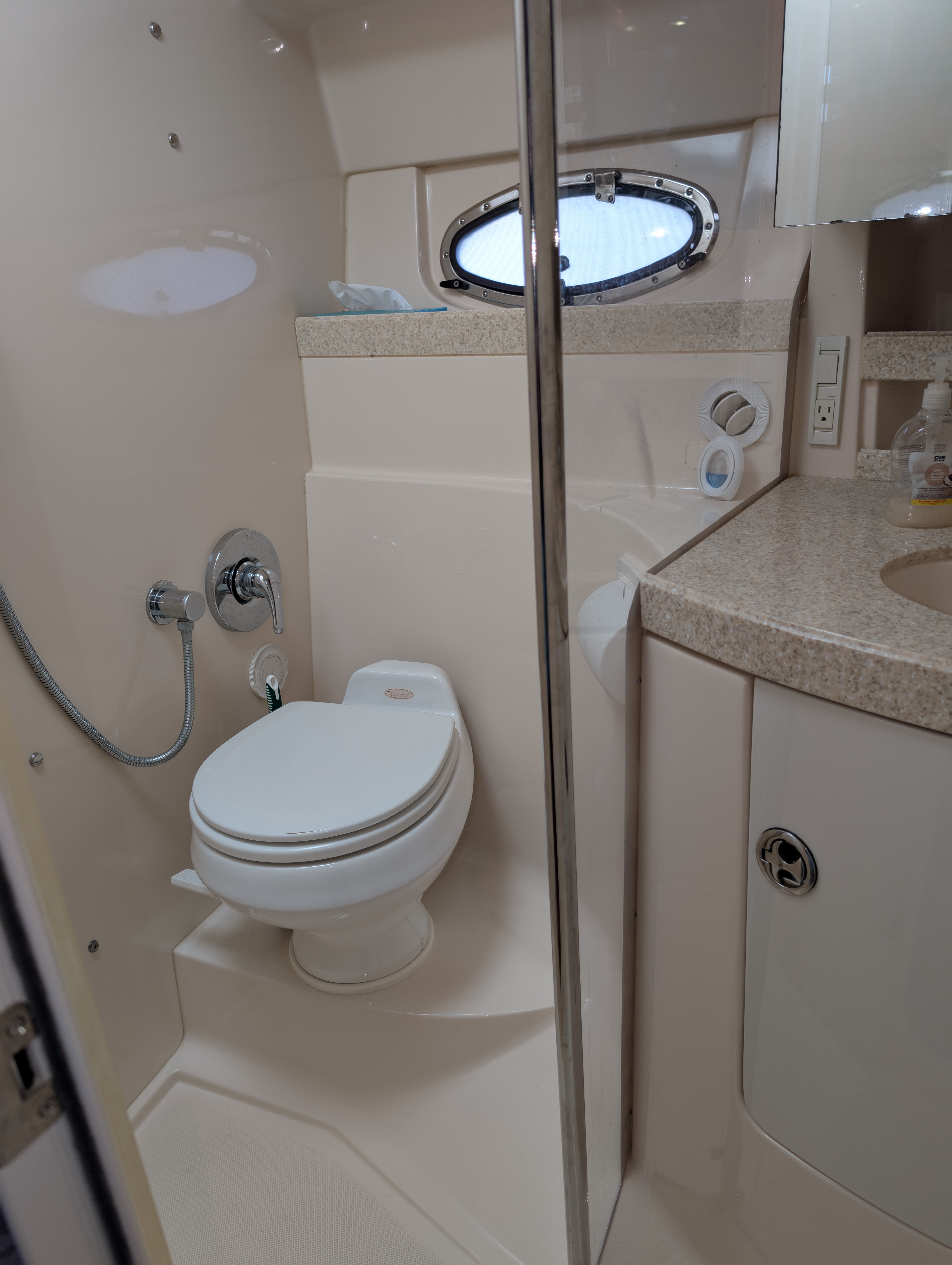 Bathroom in 2005 Regal Commodore 3560 boat.