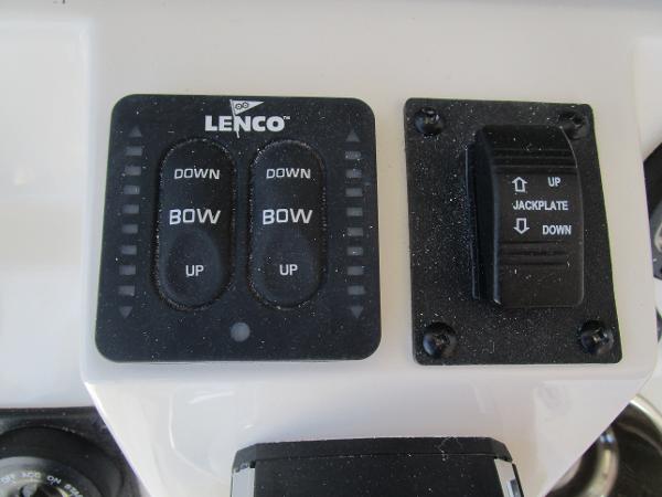Lenco trim tab and jackplate controls on 2024 Ranger 2660 Bay boat.