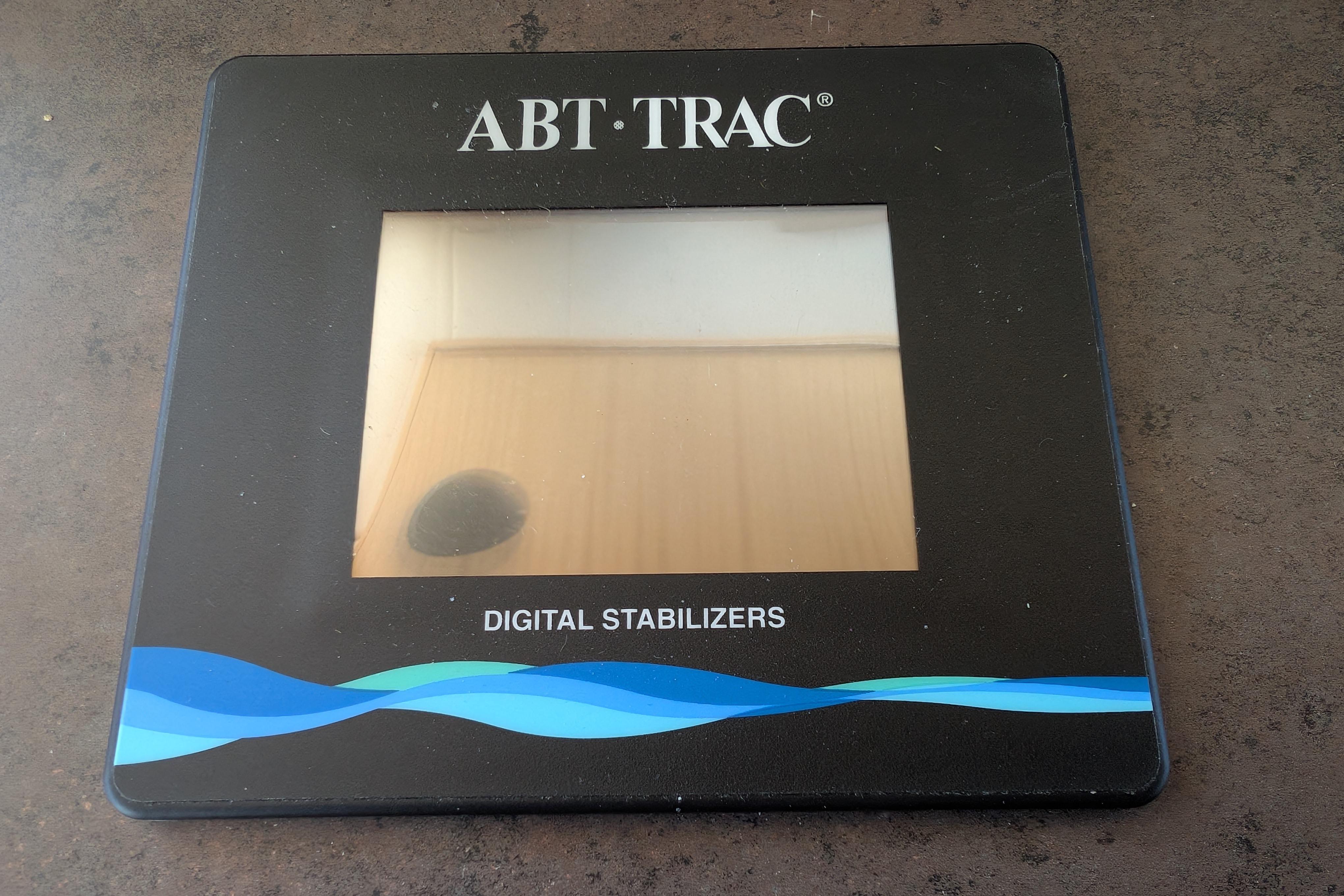 ABT-TRAC digital stabilizers display panel on American Tug 435, 2015 model.
