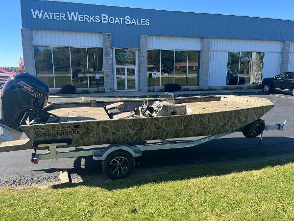 2025 Lowe Roughneck 2070 SC boat on trailer at Water Werks Boat Sales.