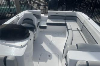 2022 Hurricane SunDeck 192 OB boat interior with spacious seating and modern design.