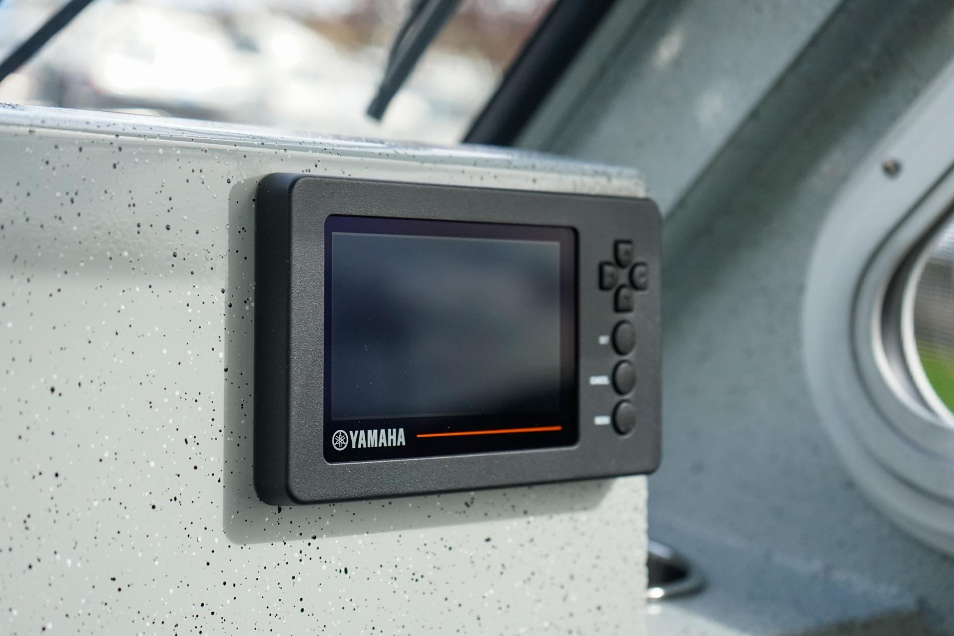 Yamaha display on 2026 Weldcraft 220 Ocean King boat dashboard.