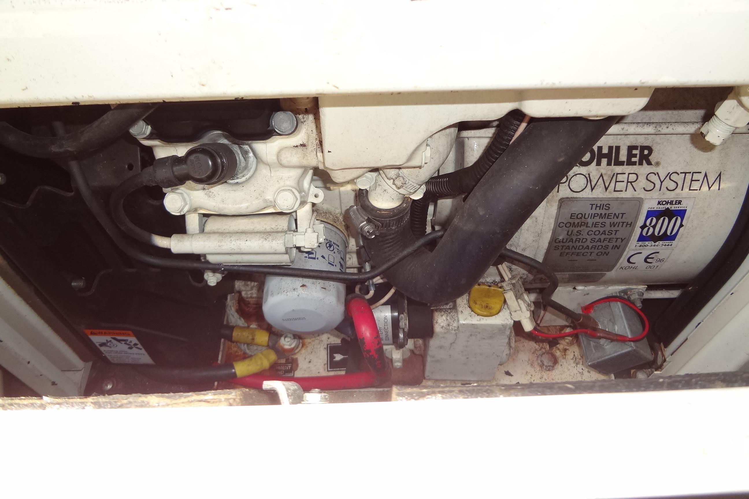 Engine compartment of a 2000 Chaparral Signature 260 with Kohler power system.