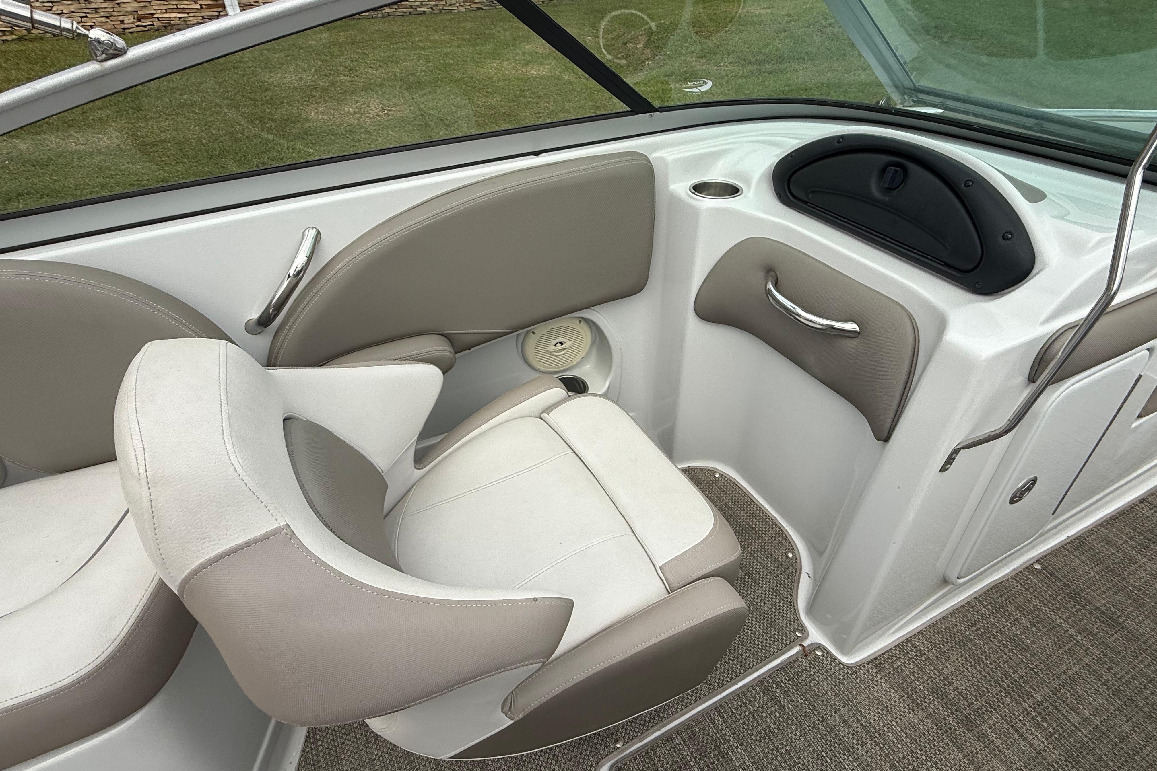 Interior of a 2017 Crownline Eclipse E1 XS boat.