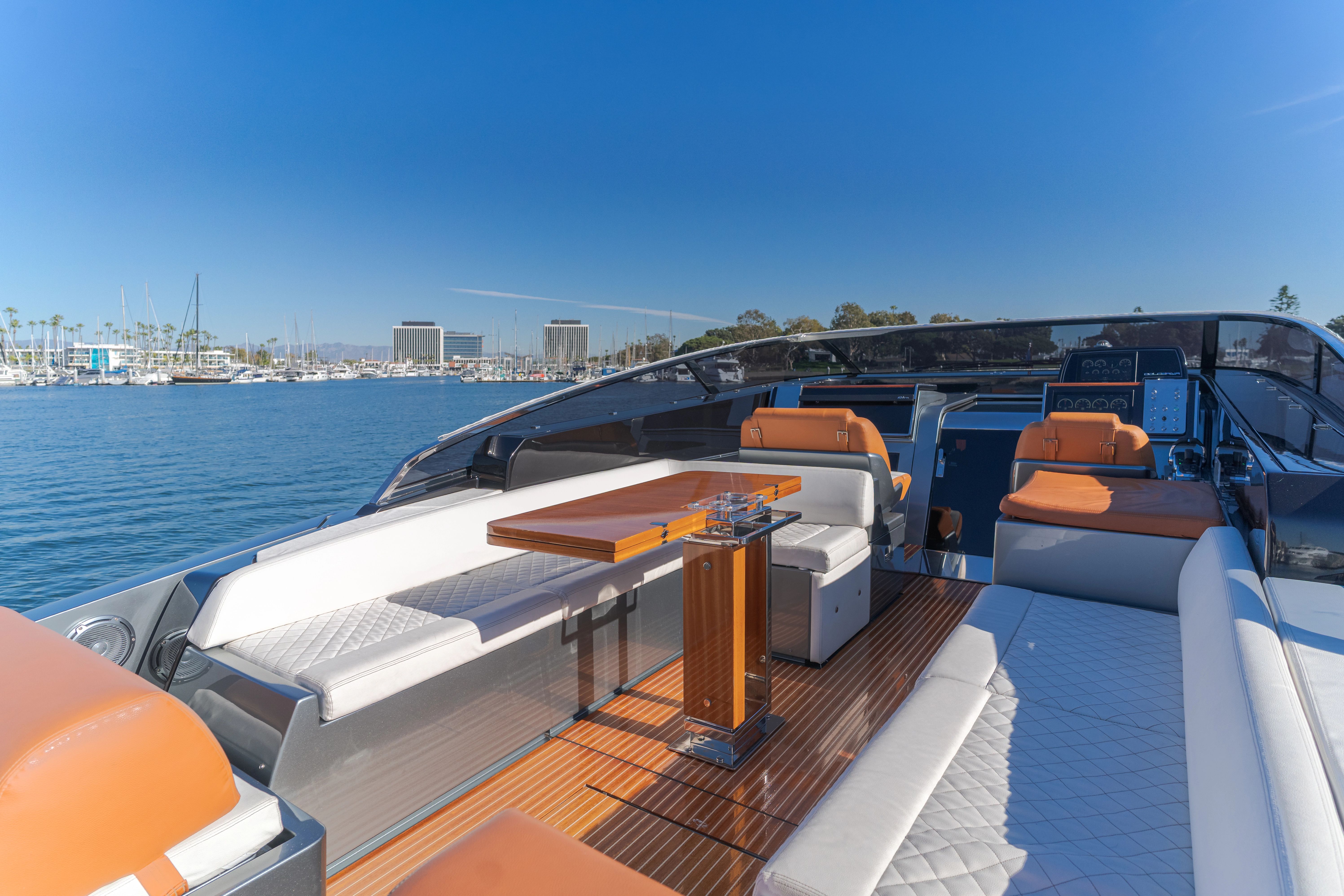 Luxurious Riva 48' Dolceriva yacht, 2021, featuring elegant interior design.