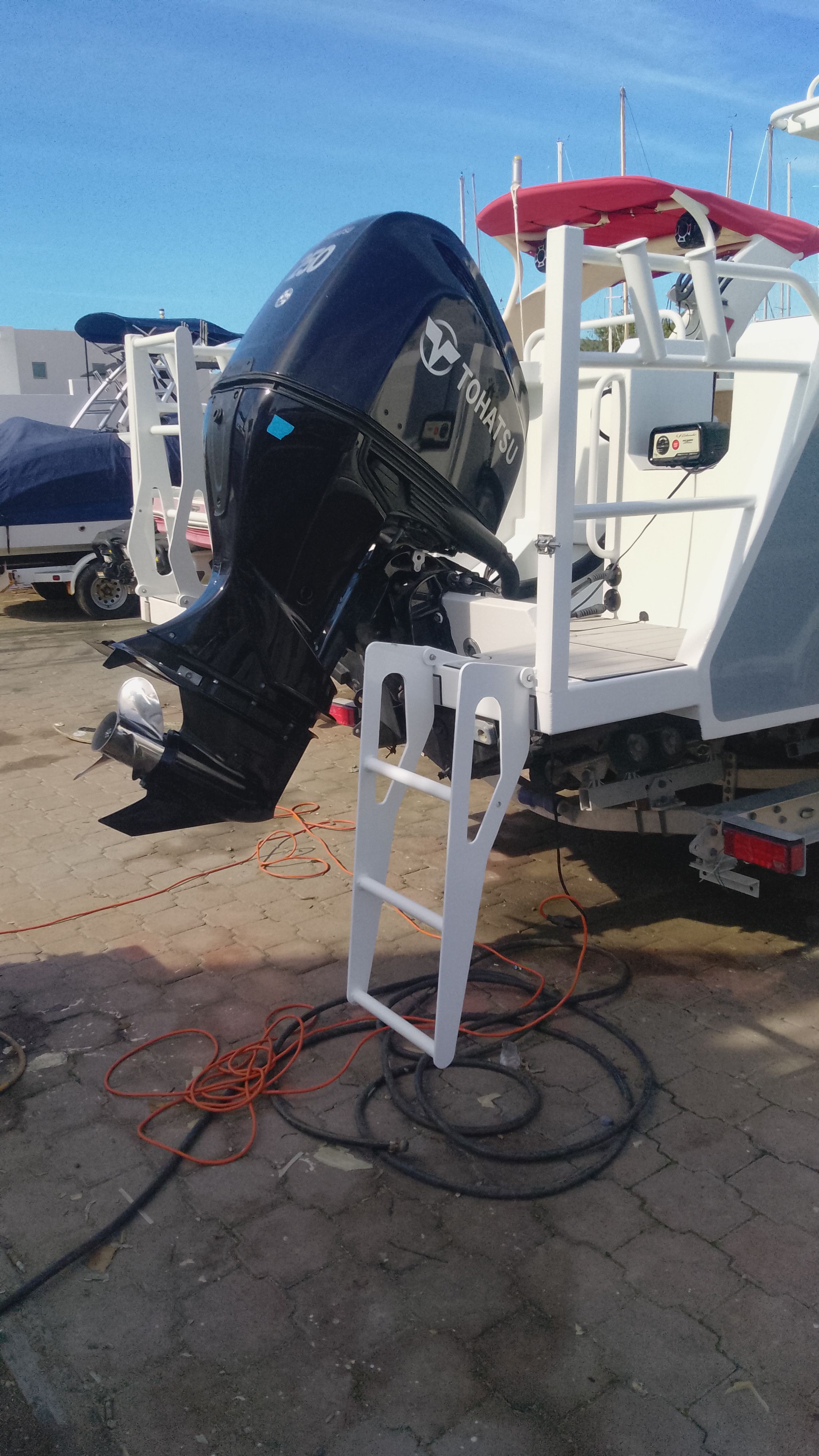 Gospel Boat 7.5M 2024 with Tohatsu outboard motor.