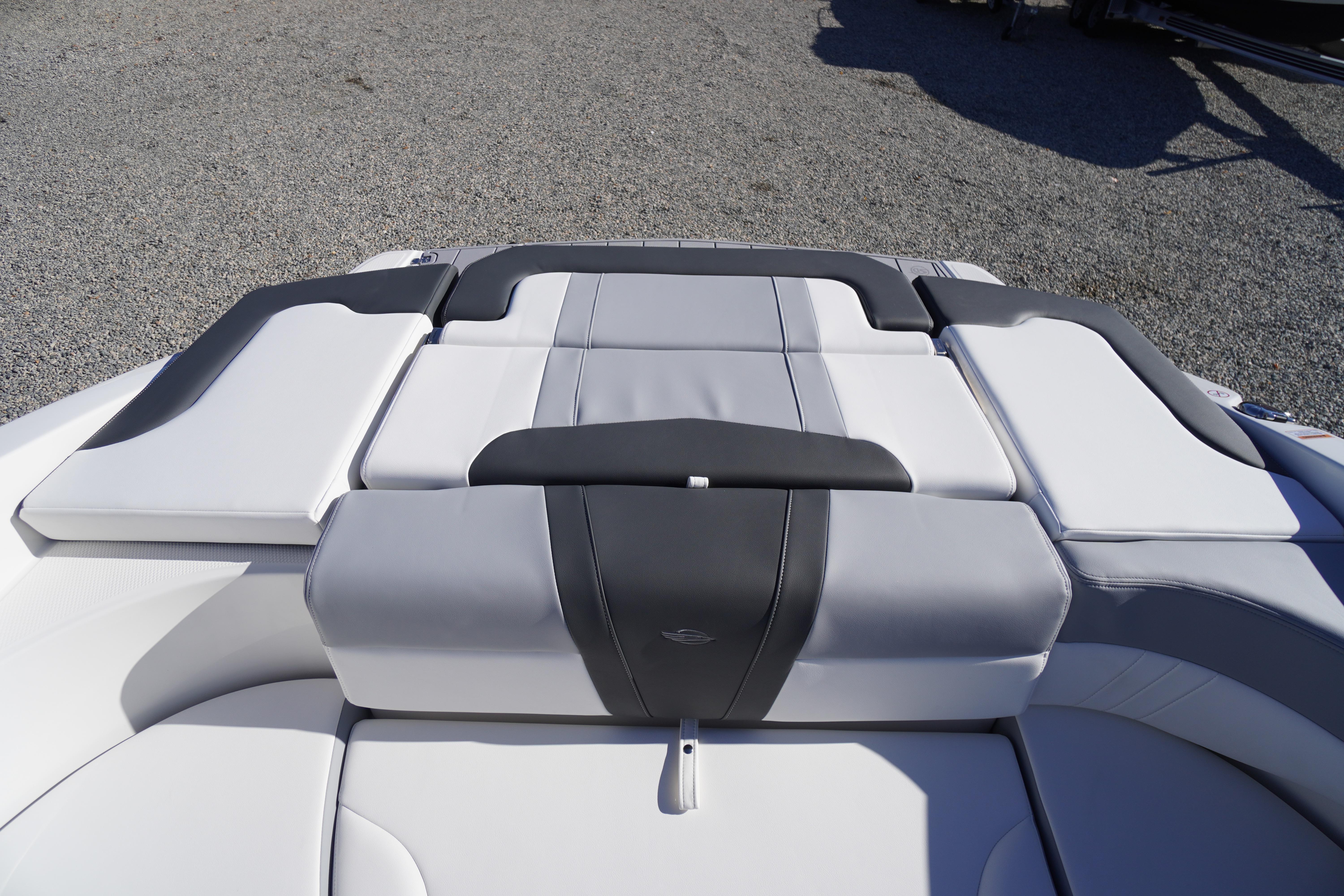 2026 Chaparral 23 SSi boat interior with sleek, modern seating design.