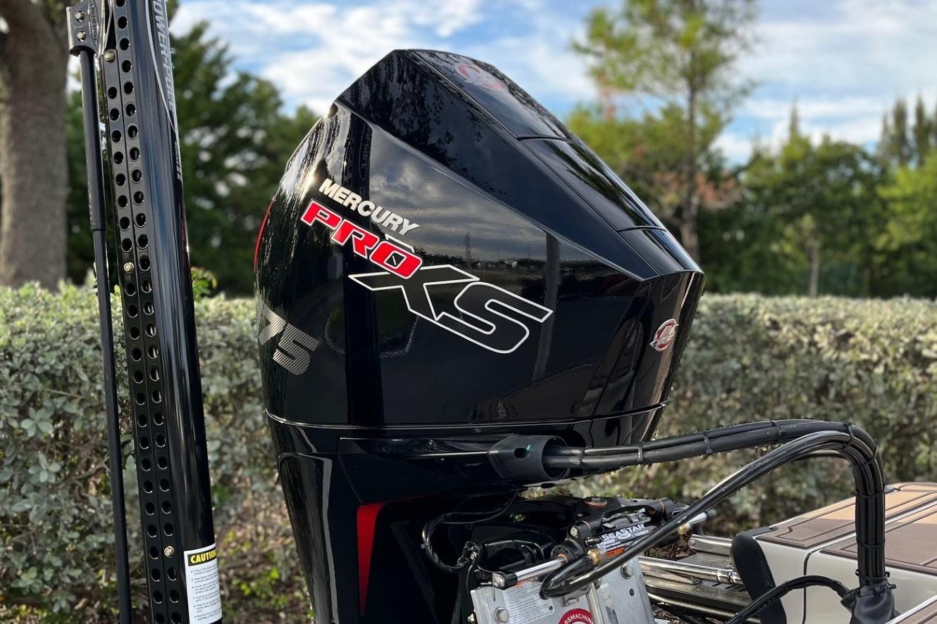 2026 Mako 18 Pro Skiff Backwater Edition with Mercury Pro XS engine.