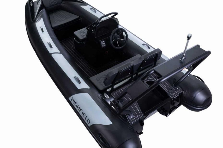2025 Highfield Sport390 inflatable boat with sleek design and modern features.