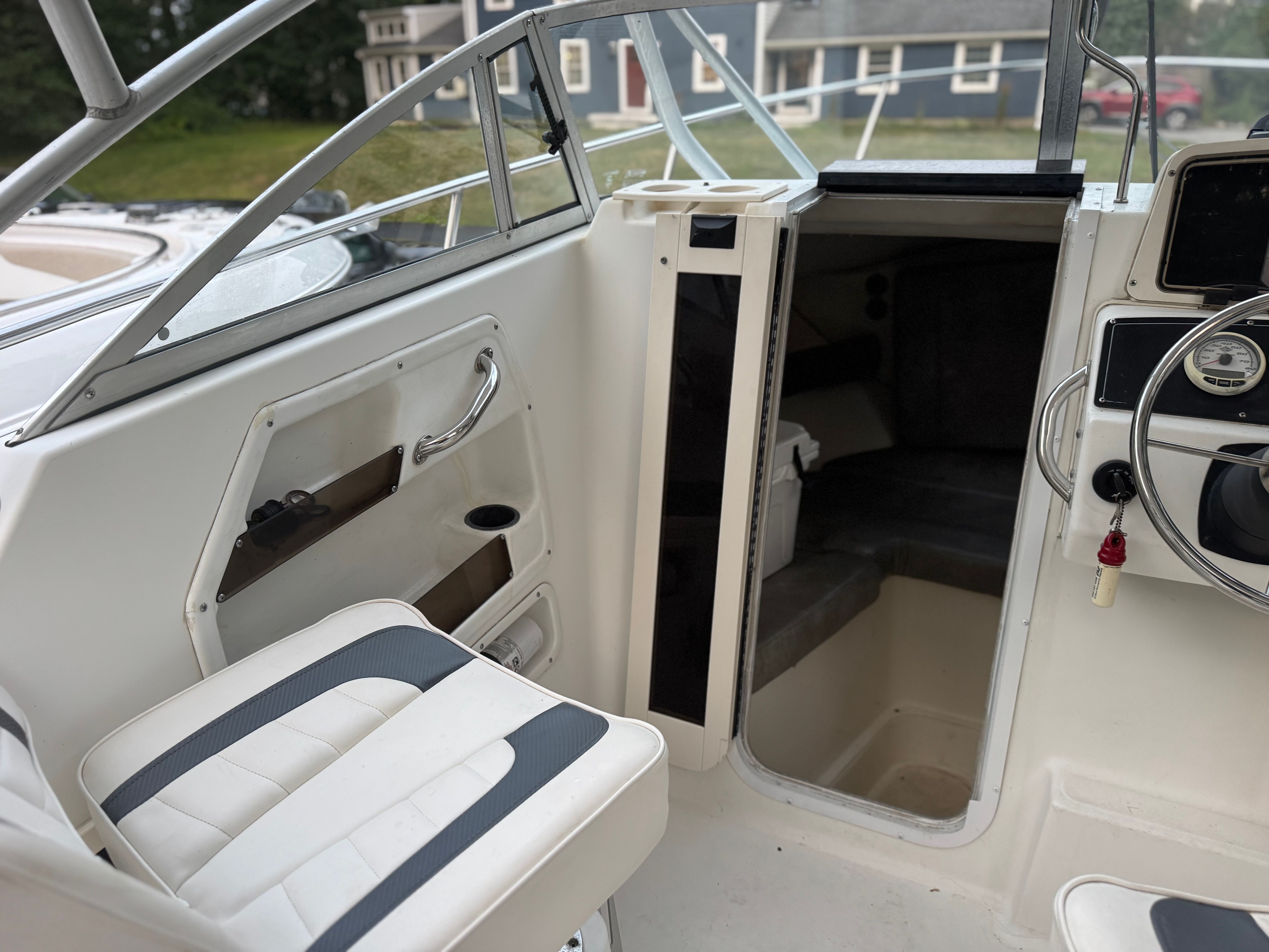 Interior of a 2000 Boston Whaler Conquest boat.