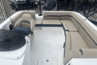 2021 Hurricane SunDeck Sport 192 RL OB boat interior with spacious seating.