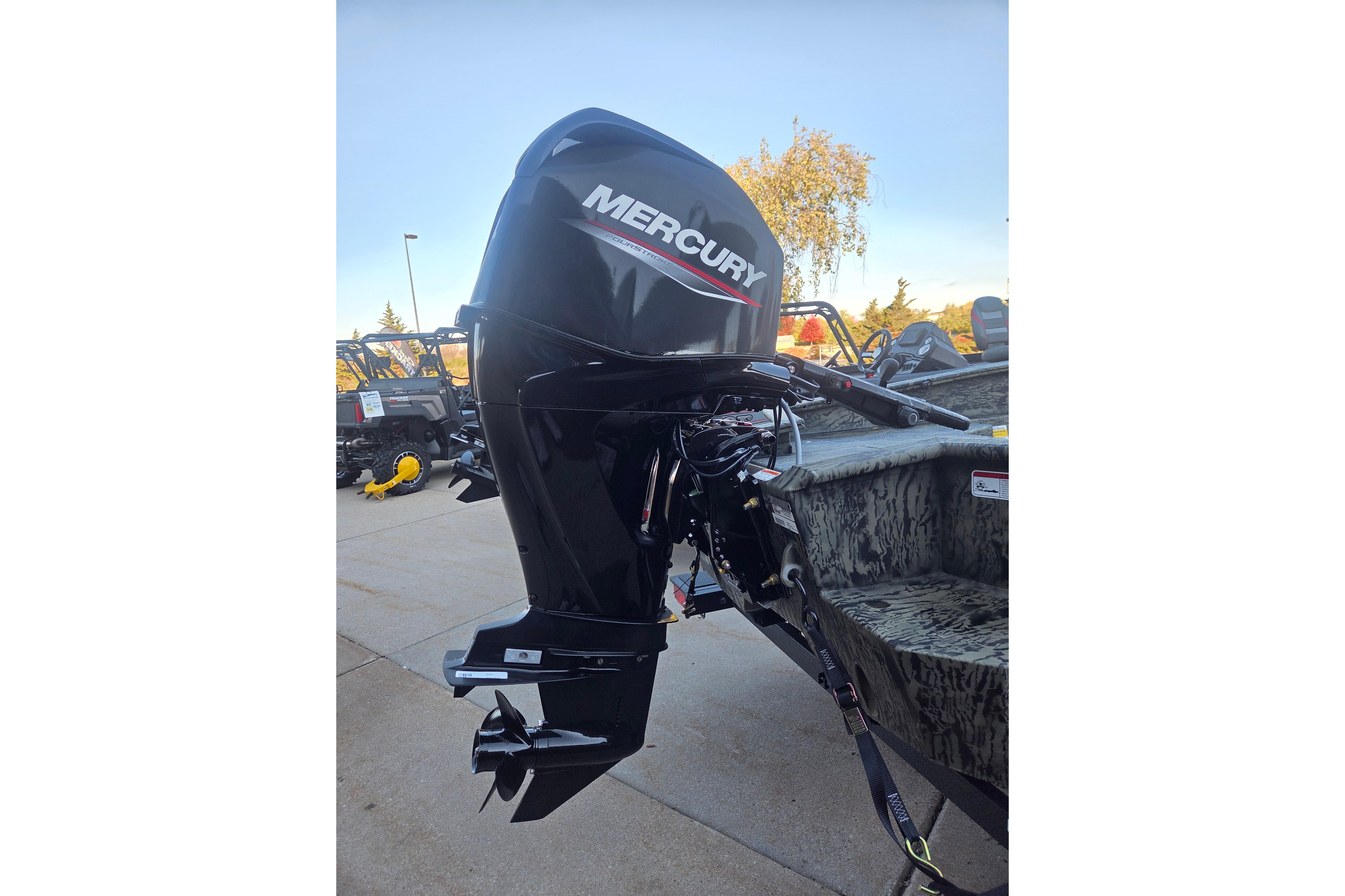 2026 Tracker Grizzly 1650 T Prairie Wings Edition with Mercury outboard motor.