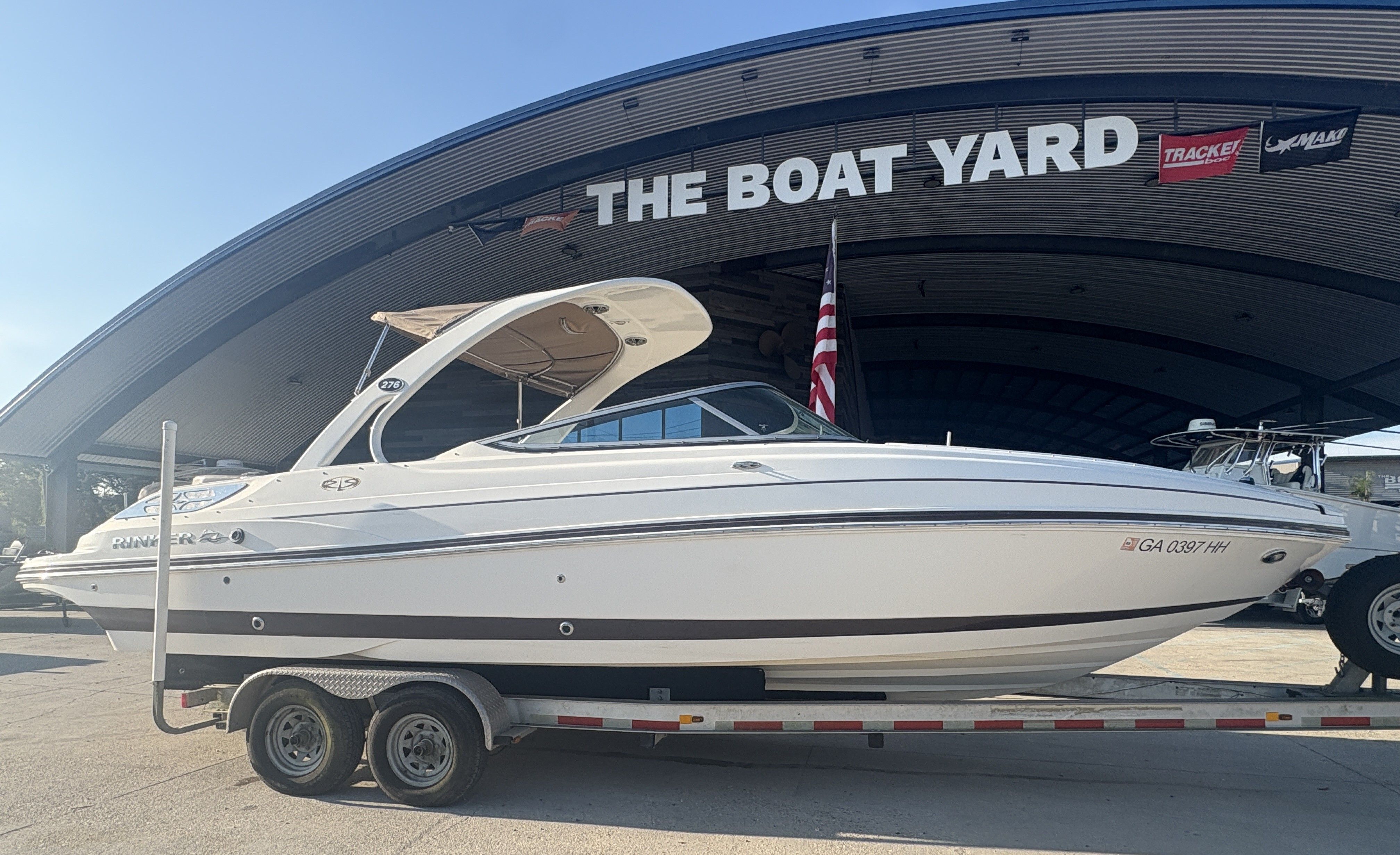 2013 Rinker Captiva 276 boat on trailer at The Boat Yard.