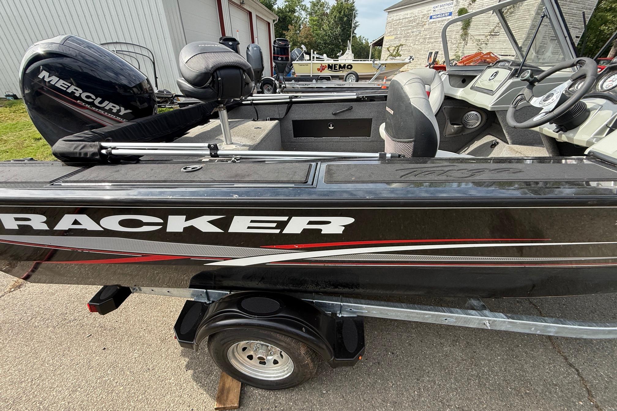 2016 Tracker Targa V-18 WT boat with Mercury engine on trailer.