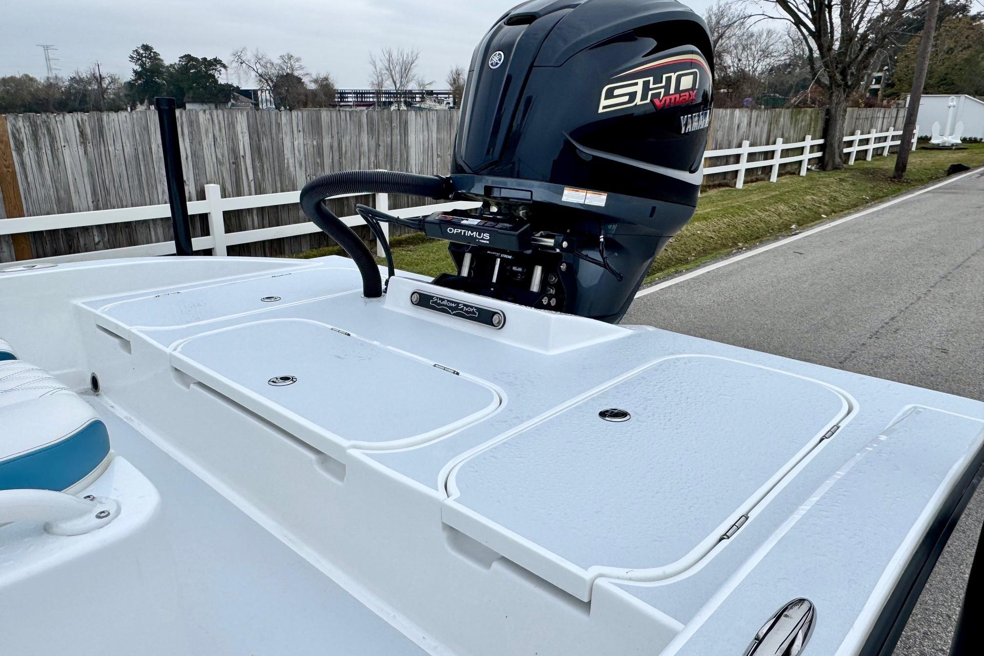 2026 Shallow Sport 24 Modified V boat with Yamaha SHO VMAX engine.